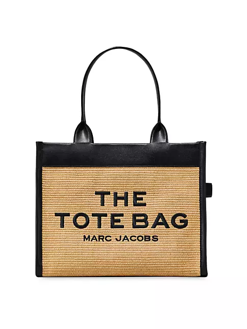 Marc Jacobs The Tote Bag Large Black in Cotton/Leather - US