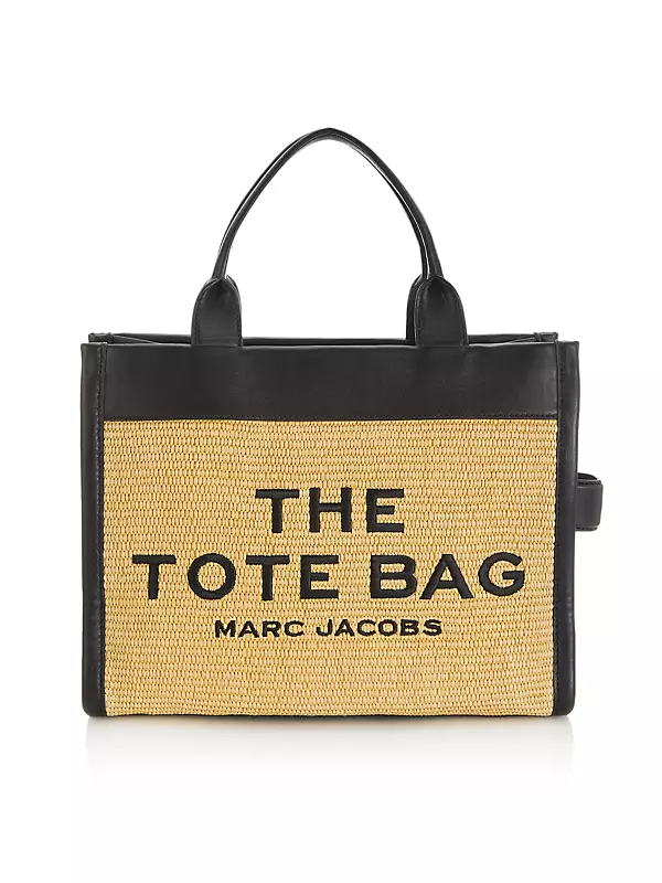 The Denim-Printed Leather Medium Tote Bag, Marc Jacobs