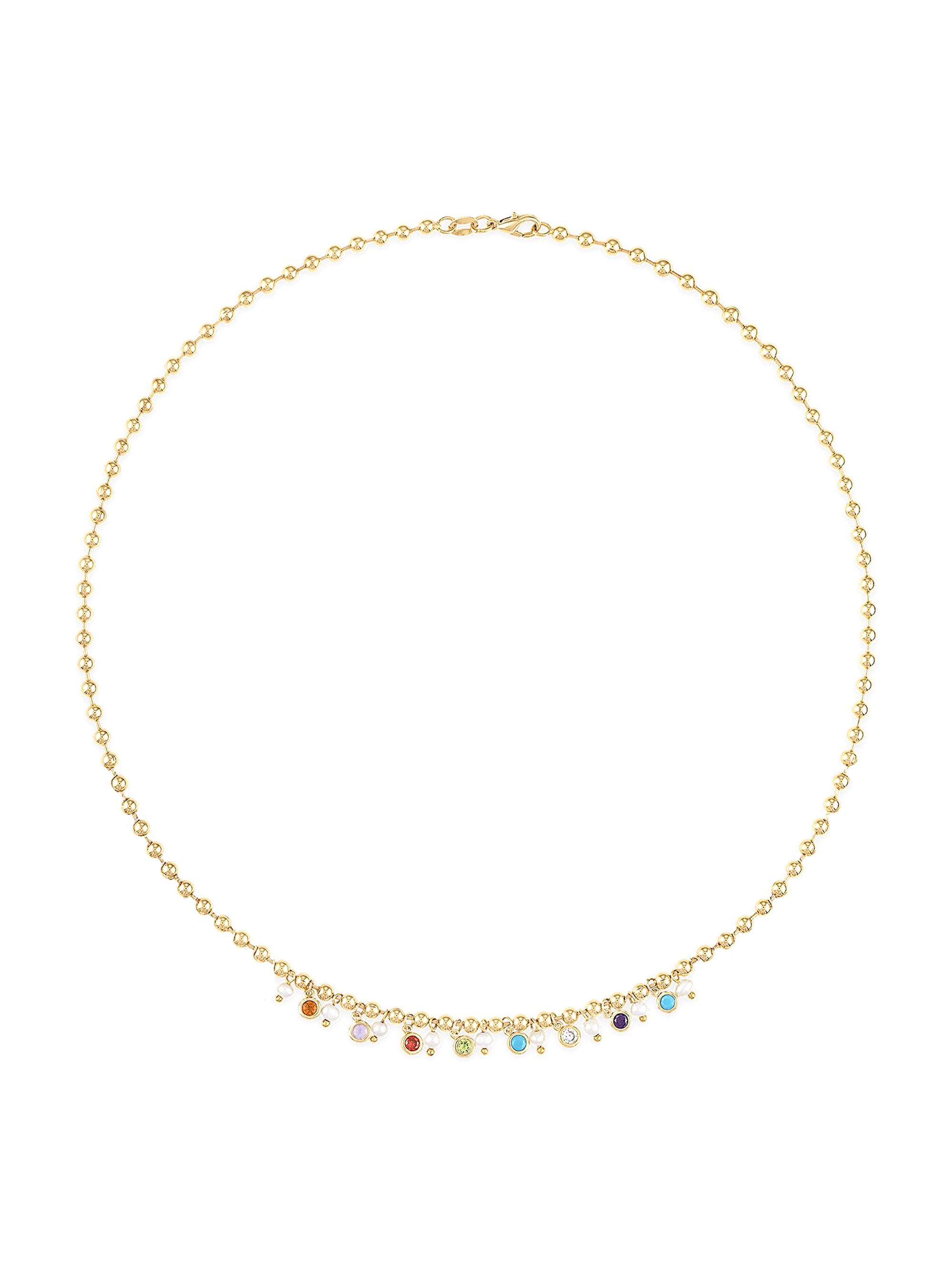 Alexa Leigh Women's Gyspie 18K-Gold-Filled, Imitation Pearl & Cubic Zirconia Charm Pendant Necklace - Gold