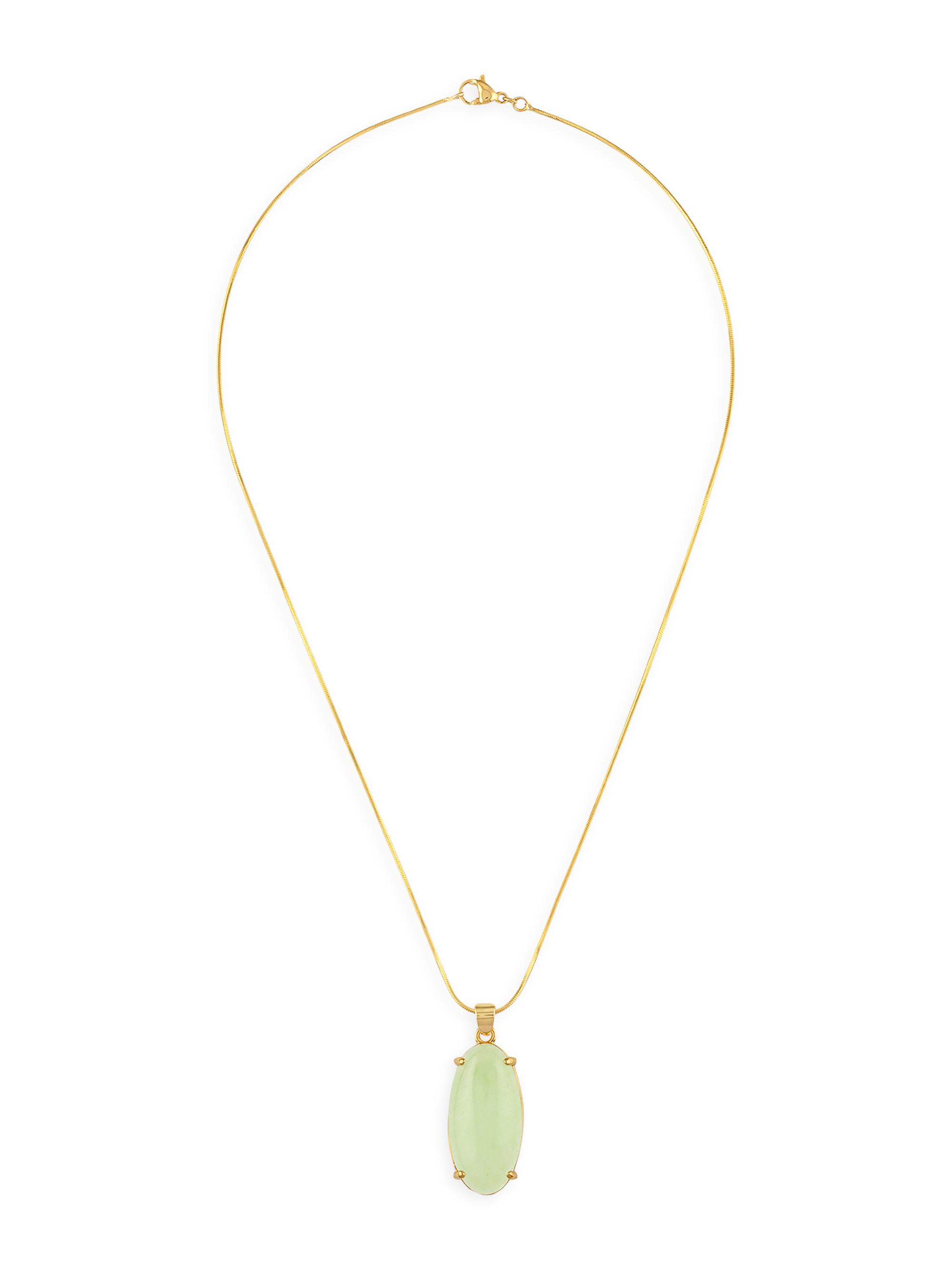 Alexa Leigh Women's Greta 14K Gold-Filled & Jade Pendant Necklace - Gold