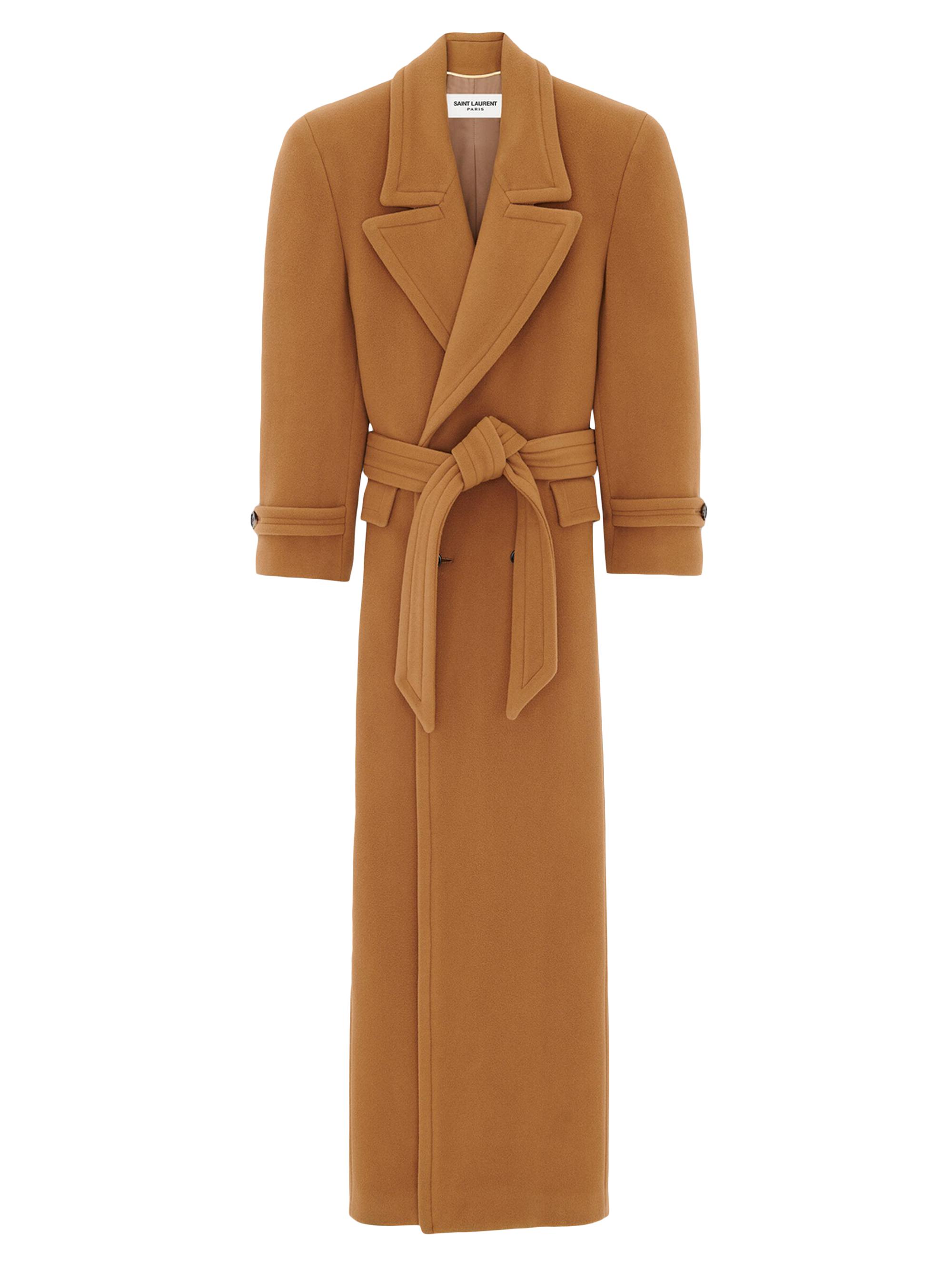 23aw SAINT LAURENT WOOL COAT サイズ50 long coat in wool in Black | Saint Laurent | YSL EN-US