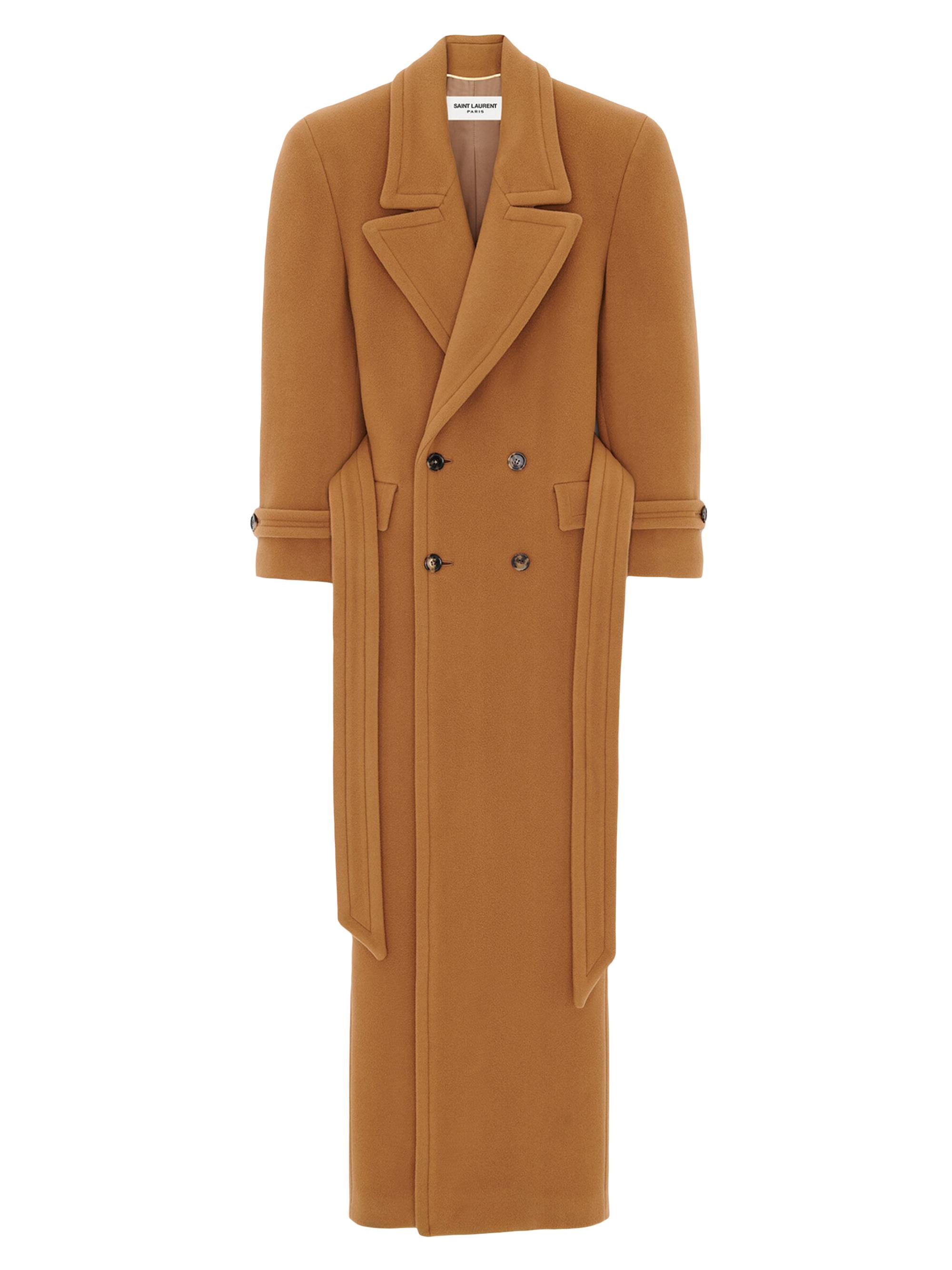 Zephyren ゼファレン LONG COAT BROWN CHECK Saint Laurent Oversized