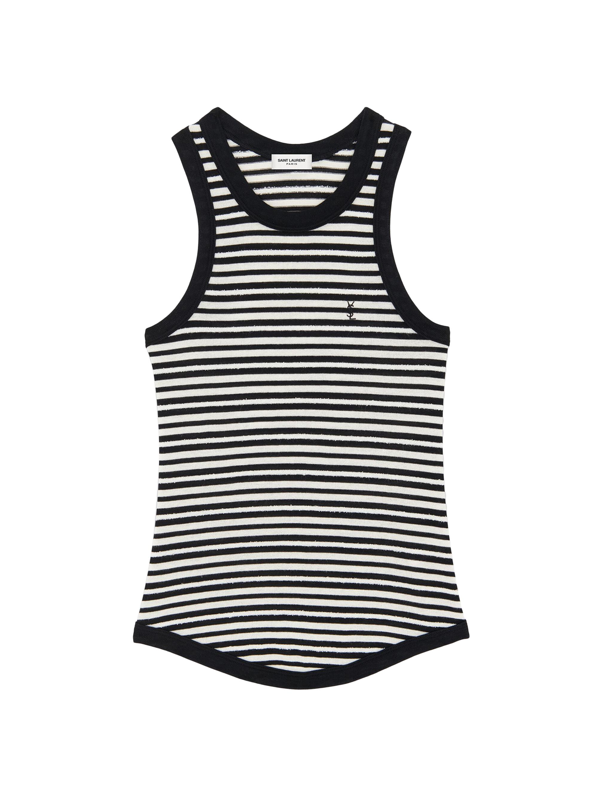 トップス 2012 SAINT LAURENT PARIS Snake tank top 0400018948434_NOIRCRAIE?wid=