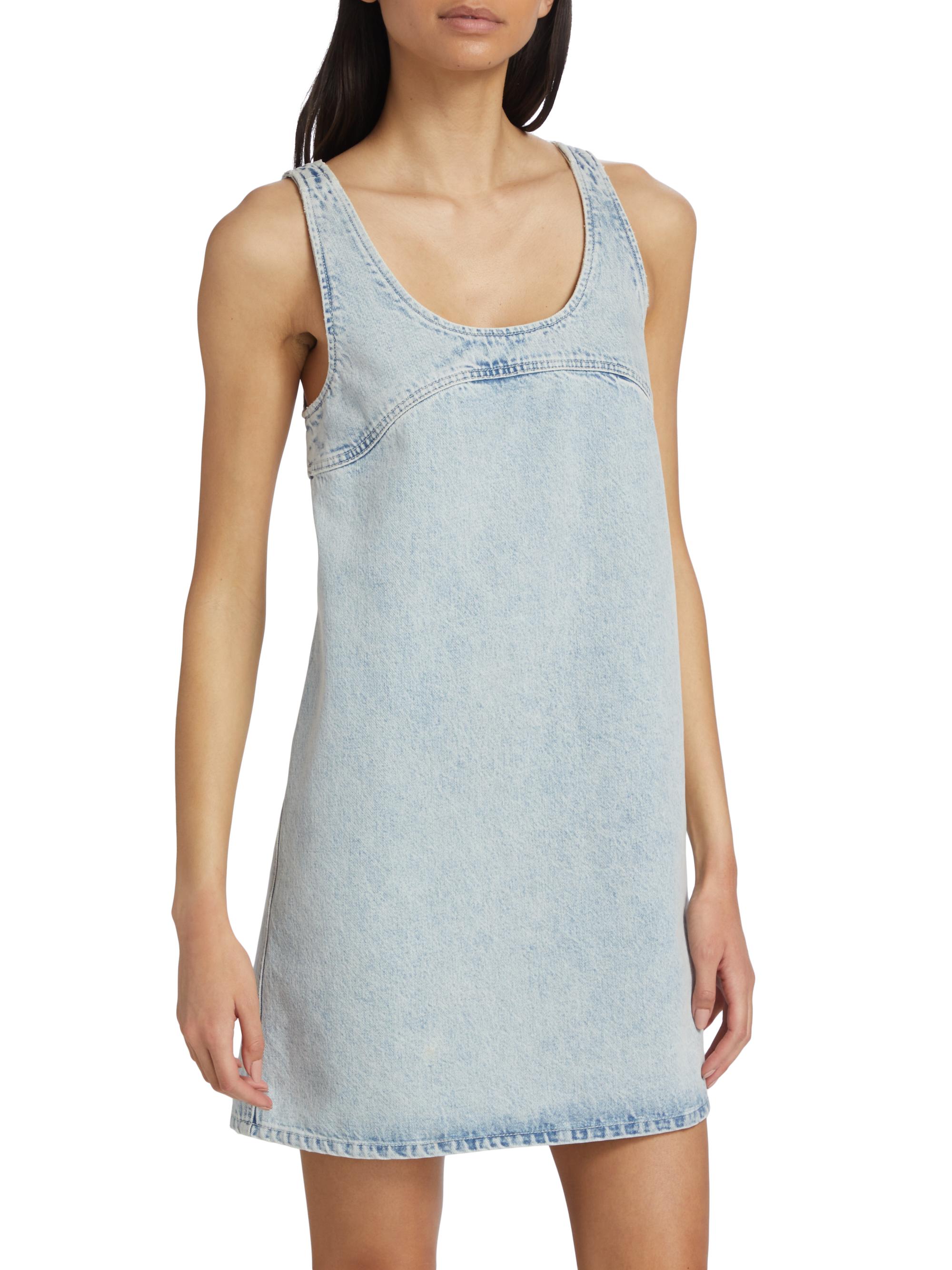 FRAME Micro Flare Denim Dress | Saks Fifth Avenue