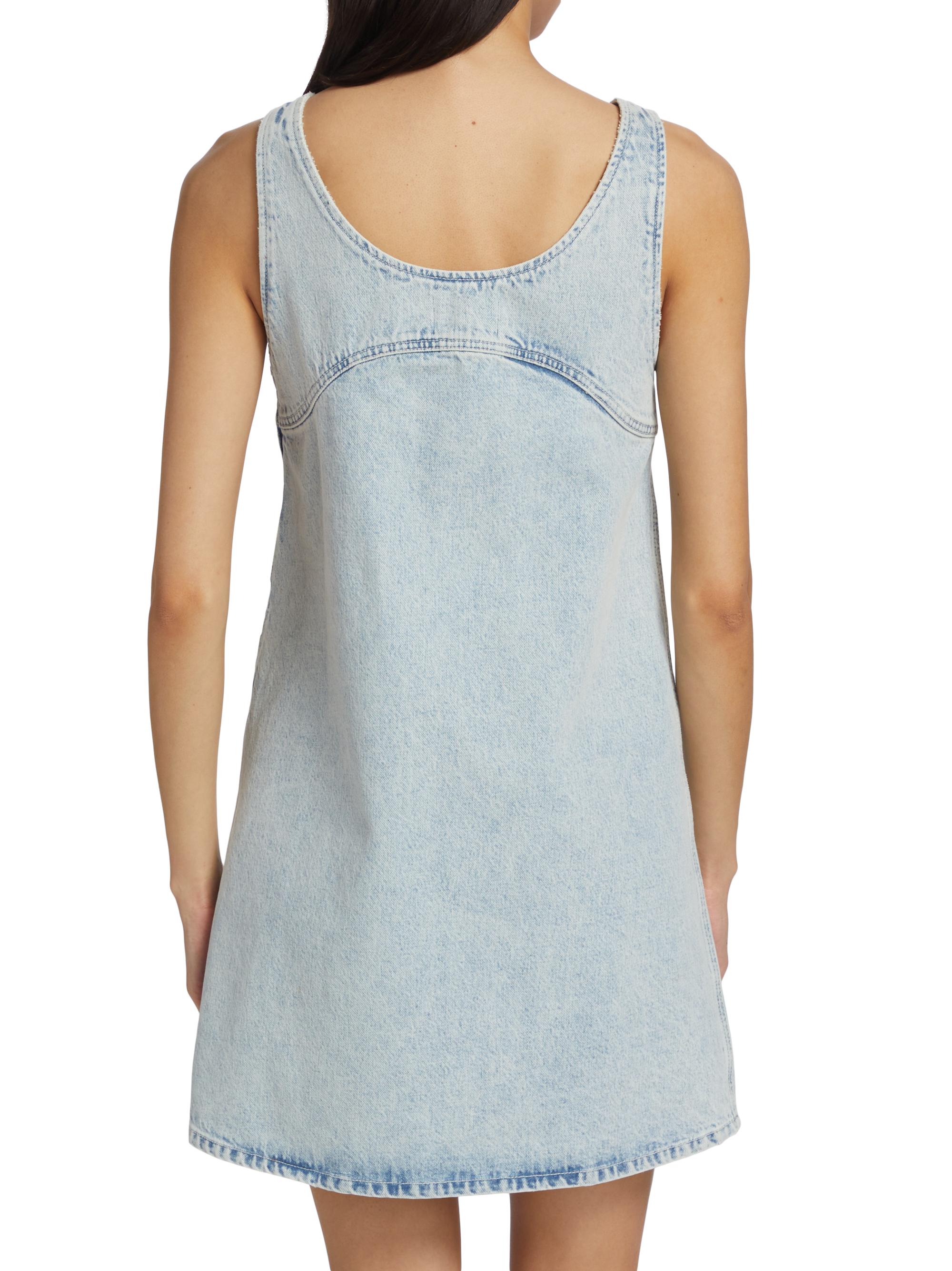 FRAME Micro Flare Denim Dress | Saks Fifth Avenue