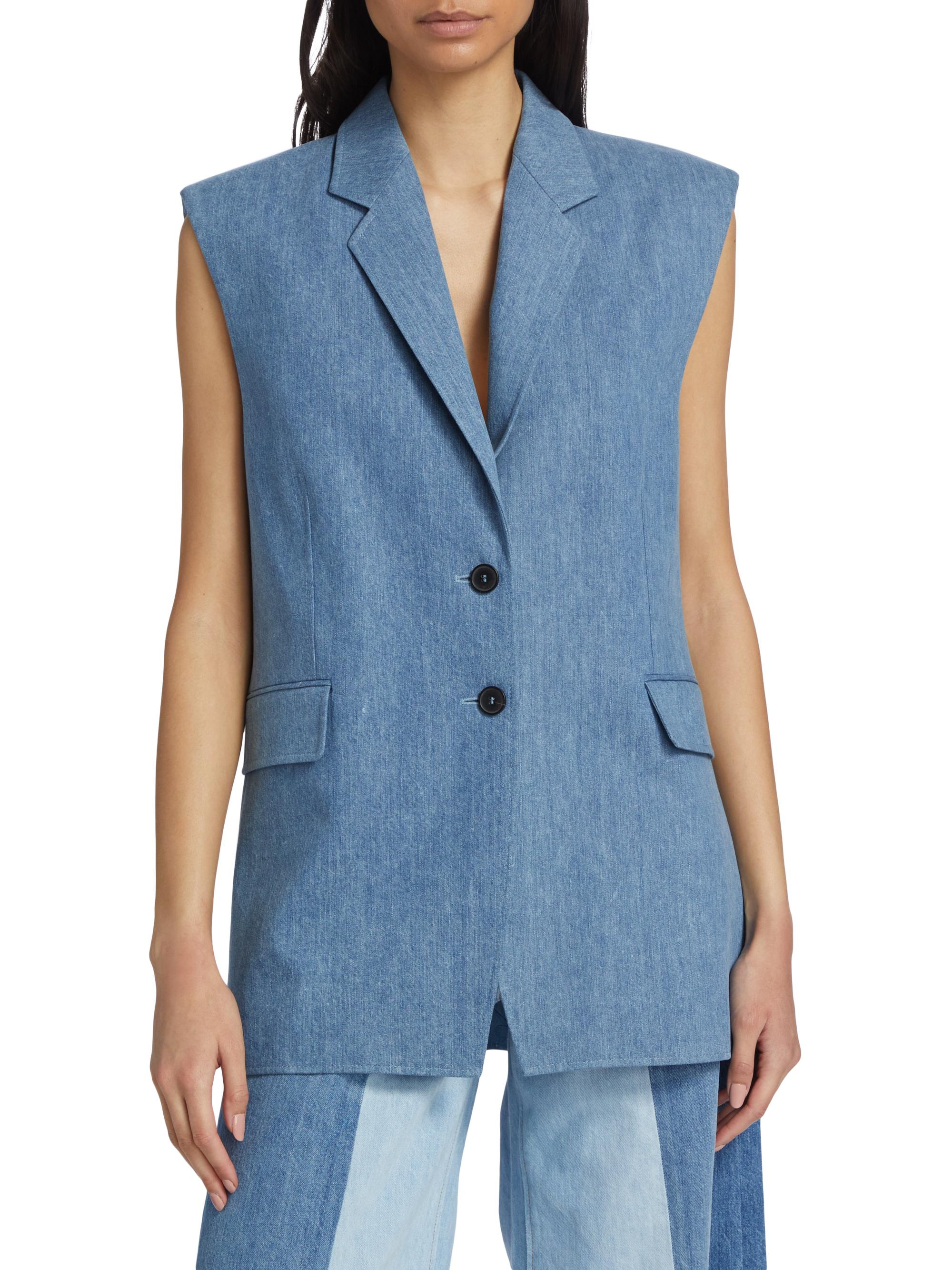 Frame Oversized Denim Vest | Saks Fifth Avenue