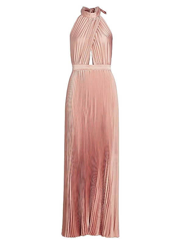 lidee dress Carrie Crafted with elegance and grandiosity in mind L'Ide Women's Renaissance Pleated Open-Back