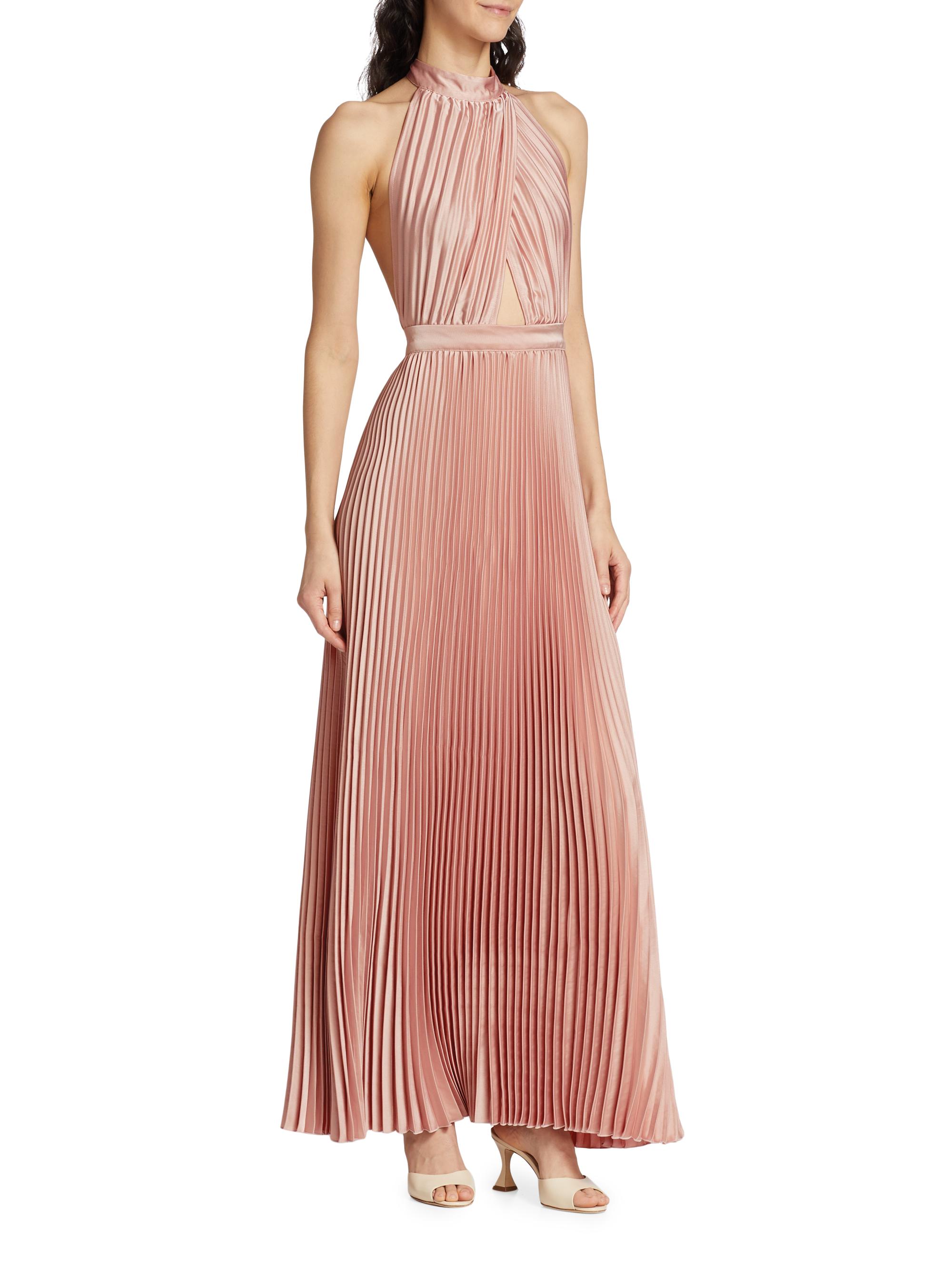 L'Ide Women's Renaissance Pleated Open-Back Gown - Ballet - Size 6