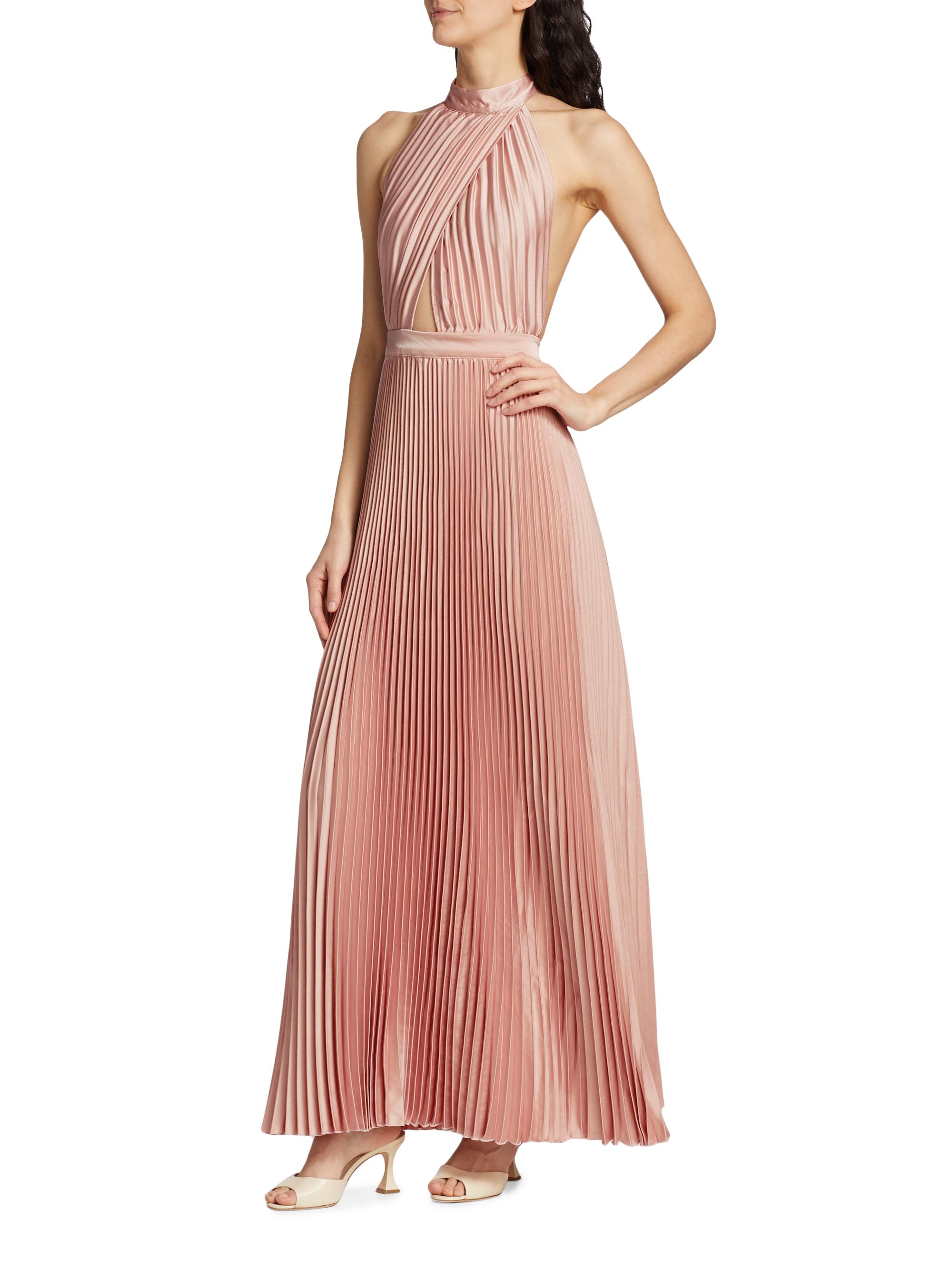 L'Ide Women's Renaissance Pleated Open-Back Gown - Ballet - Size 6