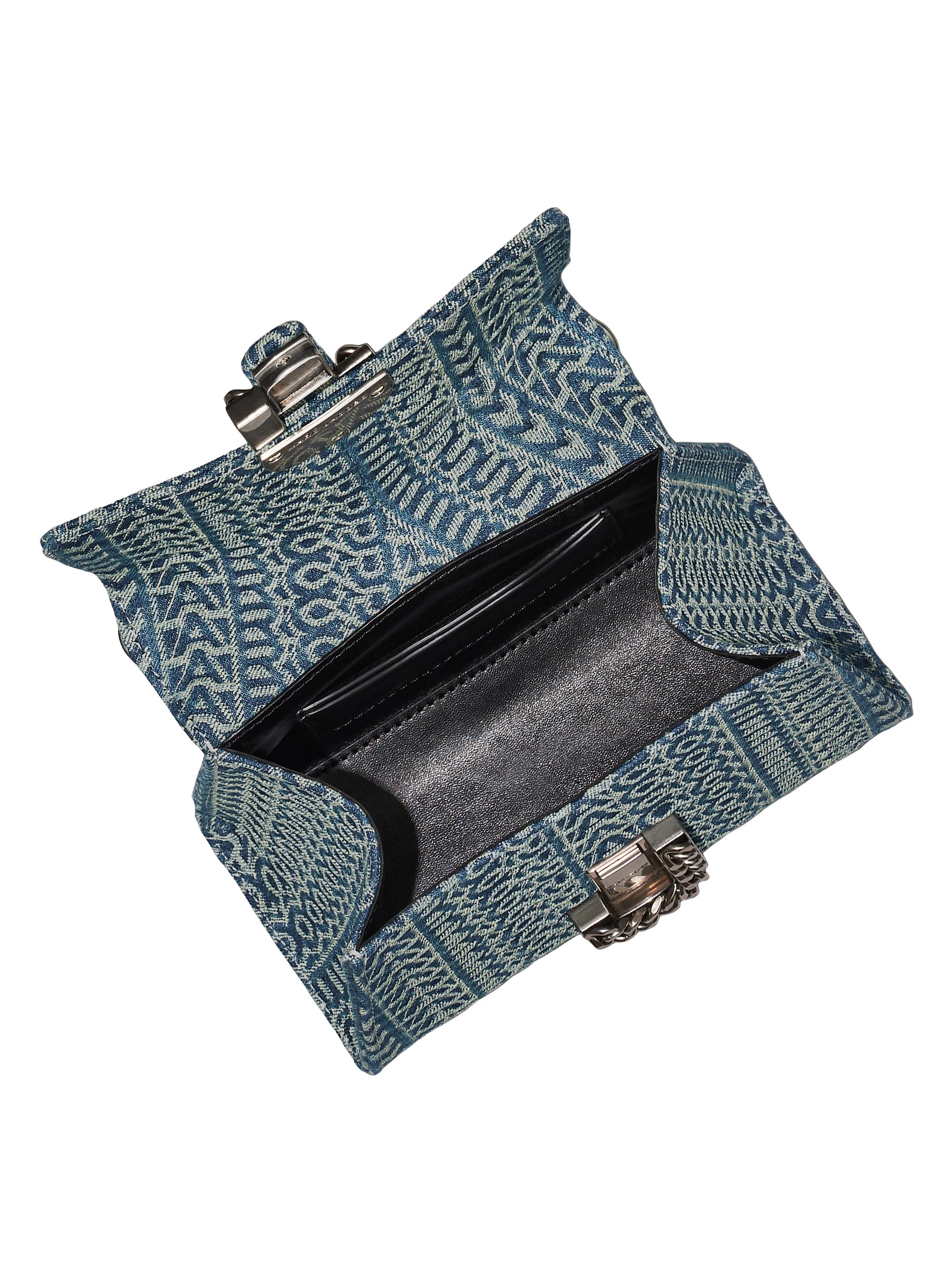 Shop Marc Jacobs The Washed Monogram Denim St. Marc Mini Top 
