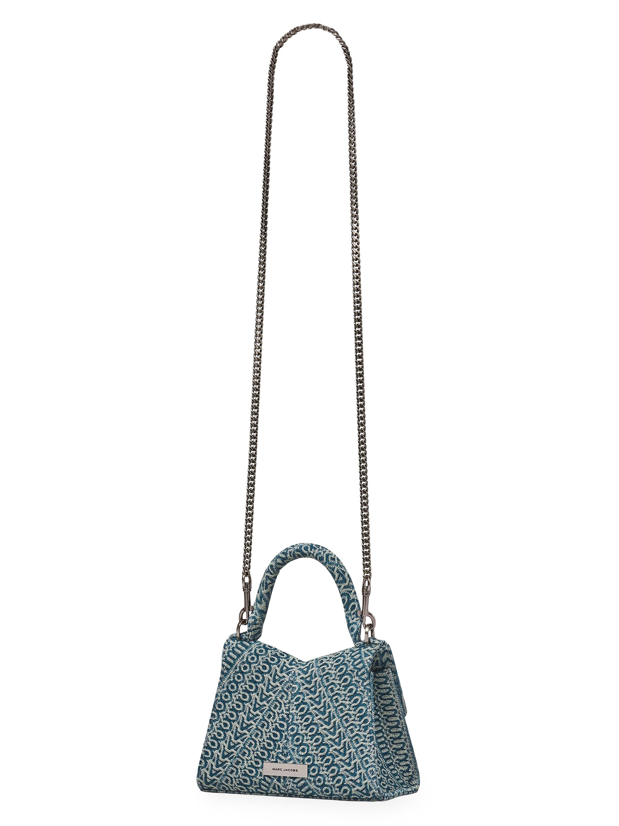 Shop Marc Jacobs The Washed Monogram Denim St. Marc Mini Top 