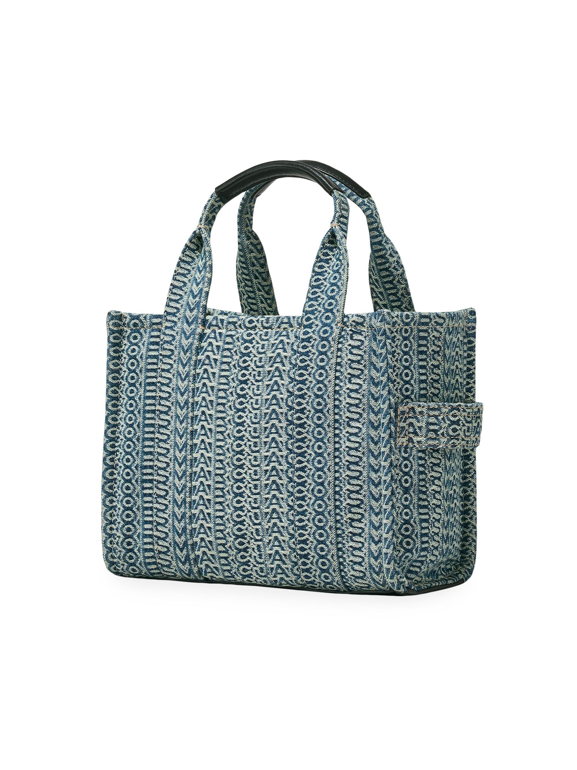Marc Jacobs The Washed Monogram Denim Small Tote Bag | Saks Fifth