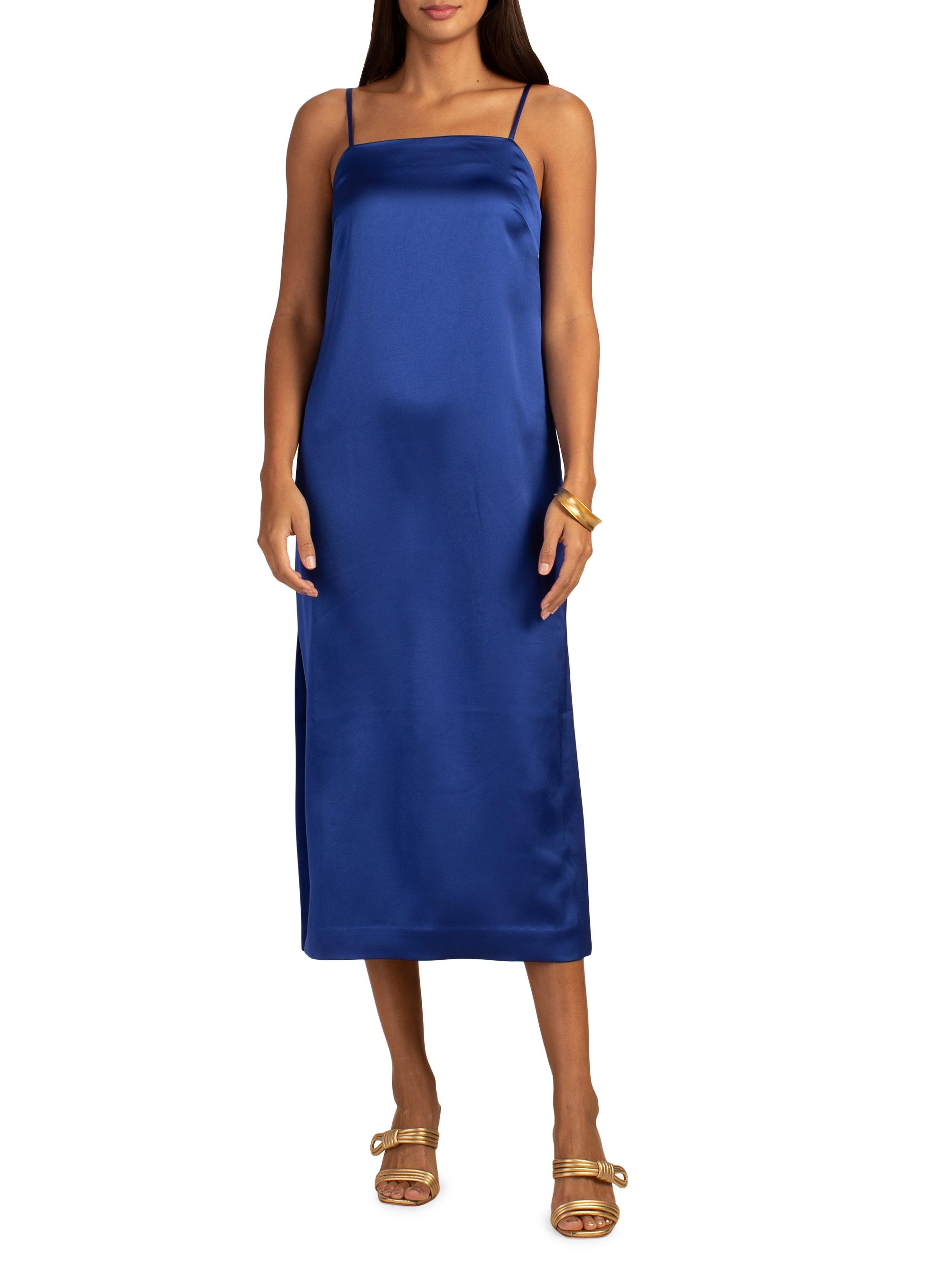 Trina Turk Women's Marita Satin Midi-Dress - Majorelle Blue