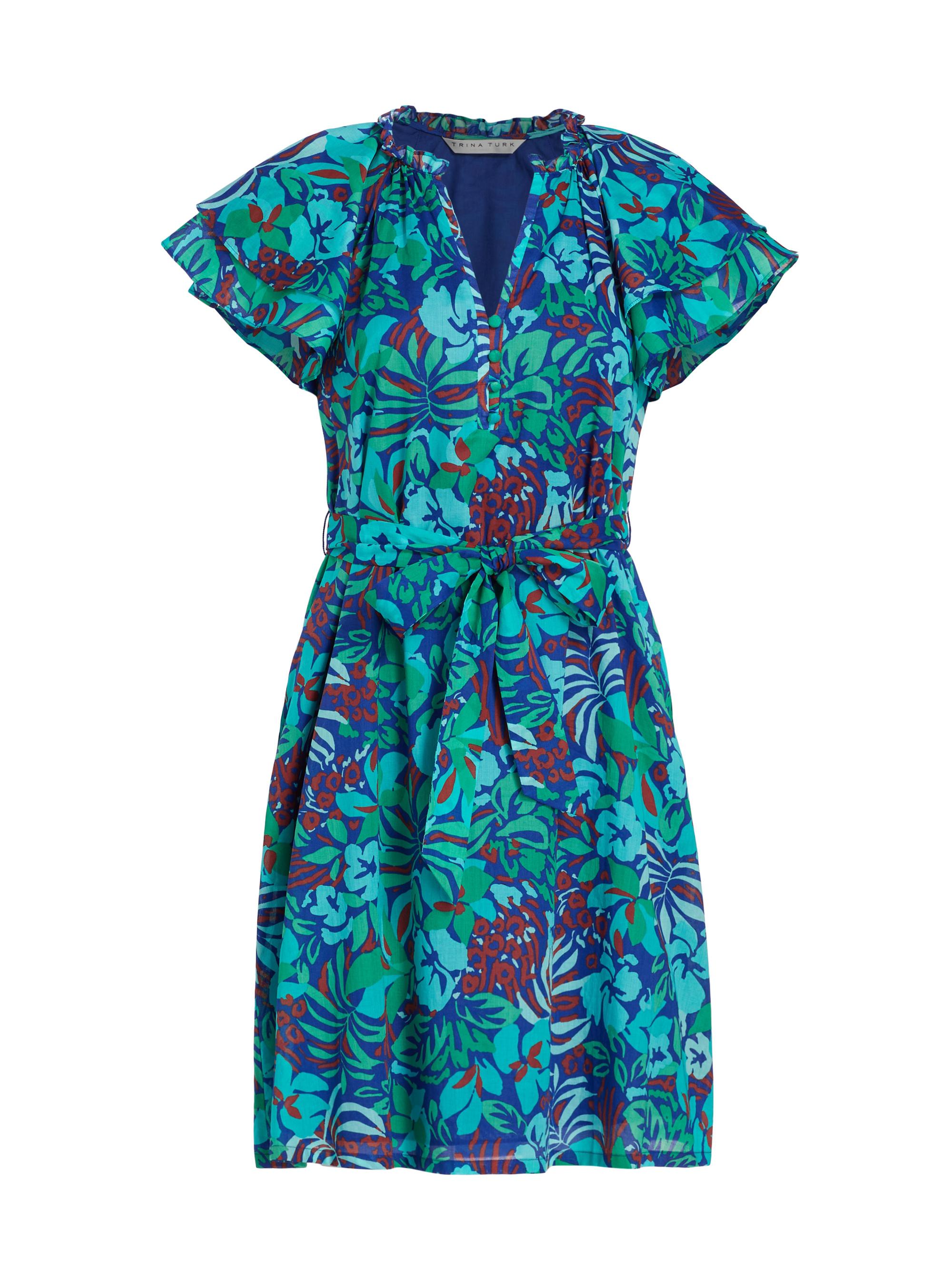Trina Turk Women's Zandy Belted Cotton Minidress - Majorelle Blue