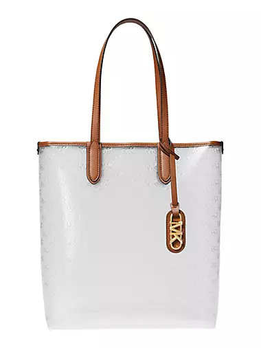 Buy Michael Kors Women Brown All-Over MK Logo Pochette Bag Online