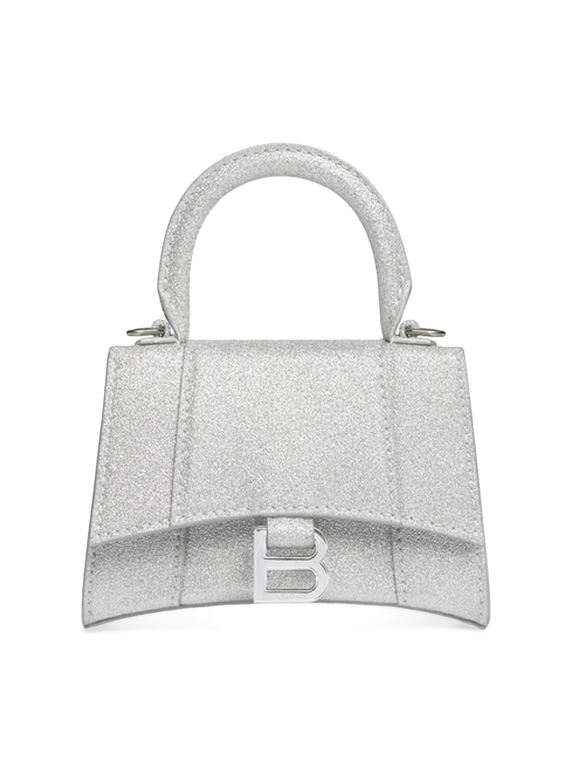 Balenciaga Hourglass Mini Handbag with Chain in Sparkling