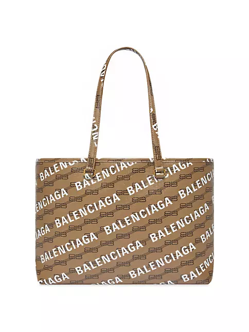 Balenciaga Signature BB Monogram Canvas Tote Bag