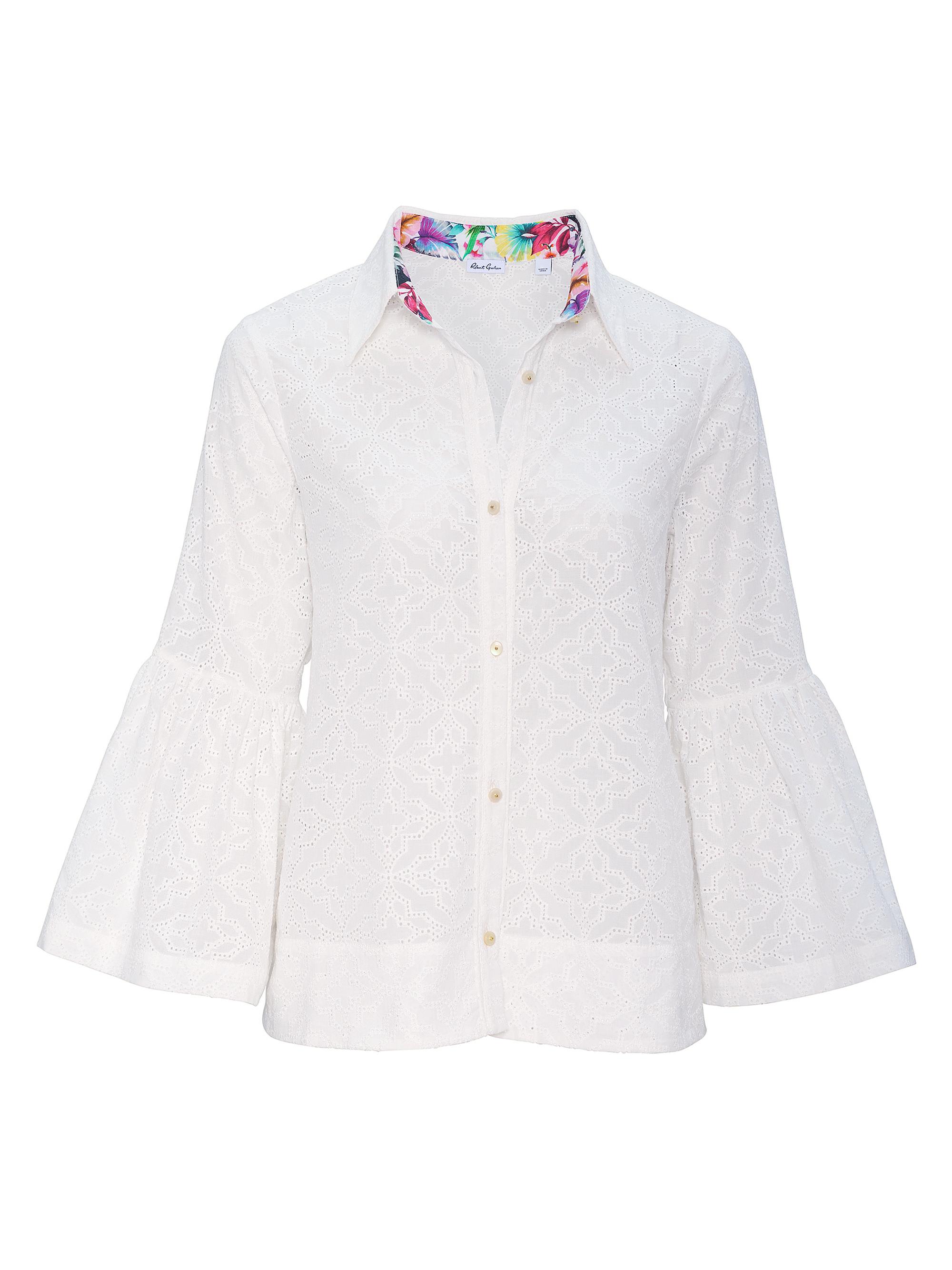 Robert Graham Women's Harper Eyelet Blouse - White