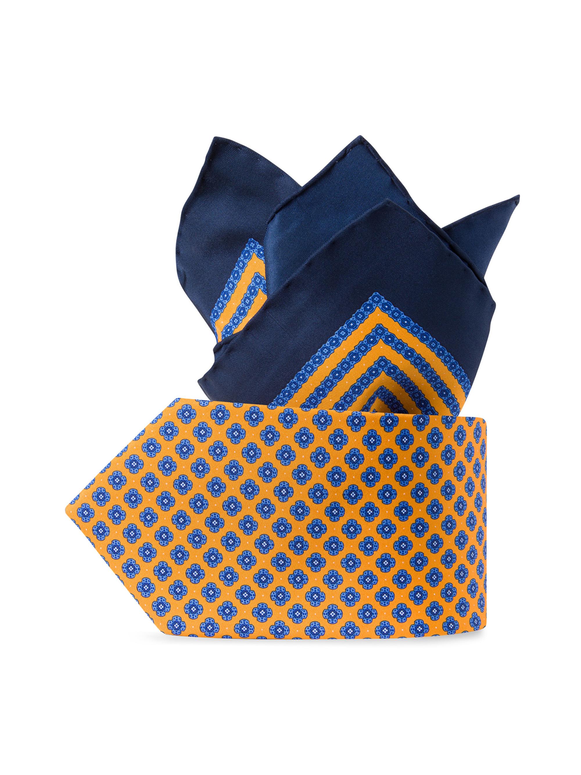 Stefano Ricci Men's Luxury Printed Silk Tie Set - Yellow