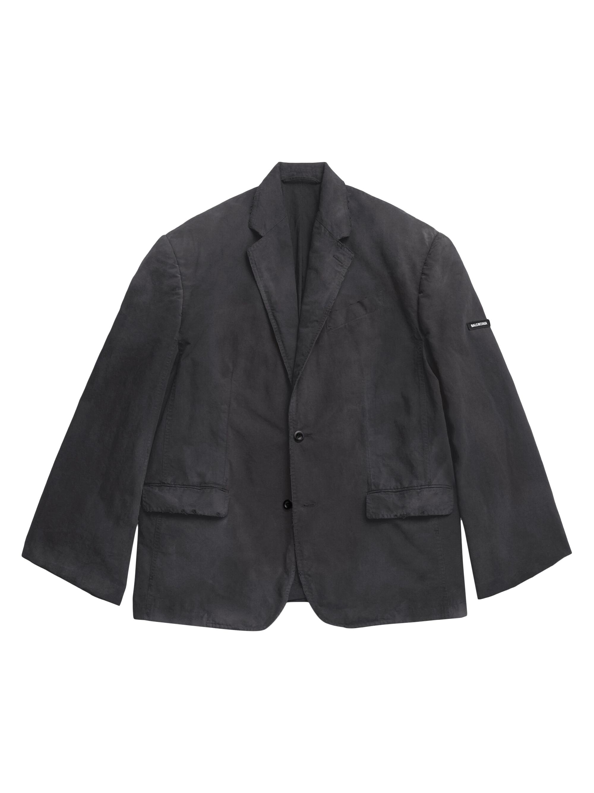 Balenciaga Men's Minimal Cargo Tailored Jacket - Black