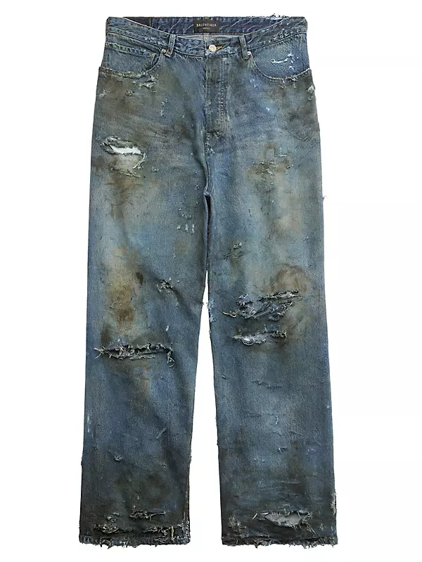 Shop Balenciaga Super Destroyed Baggy Pants | Saks Fifth Avenue