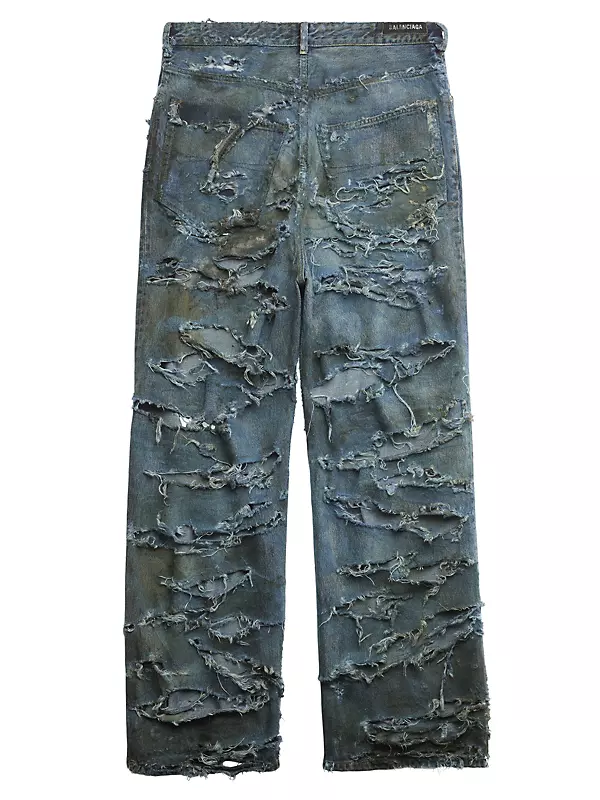 Shop Balenciaga Super Destroyed Baggy Pants | Saks Fifth Avenue Shop Balenciaga Super Destroyed Baggy Pants | Saks Fifth Avenue