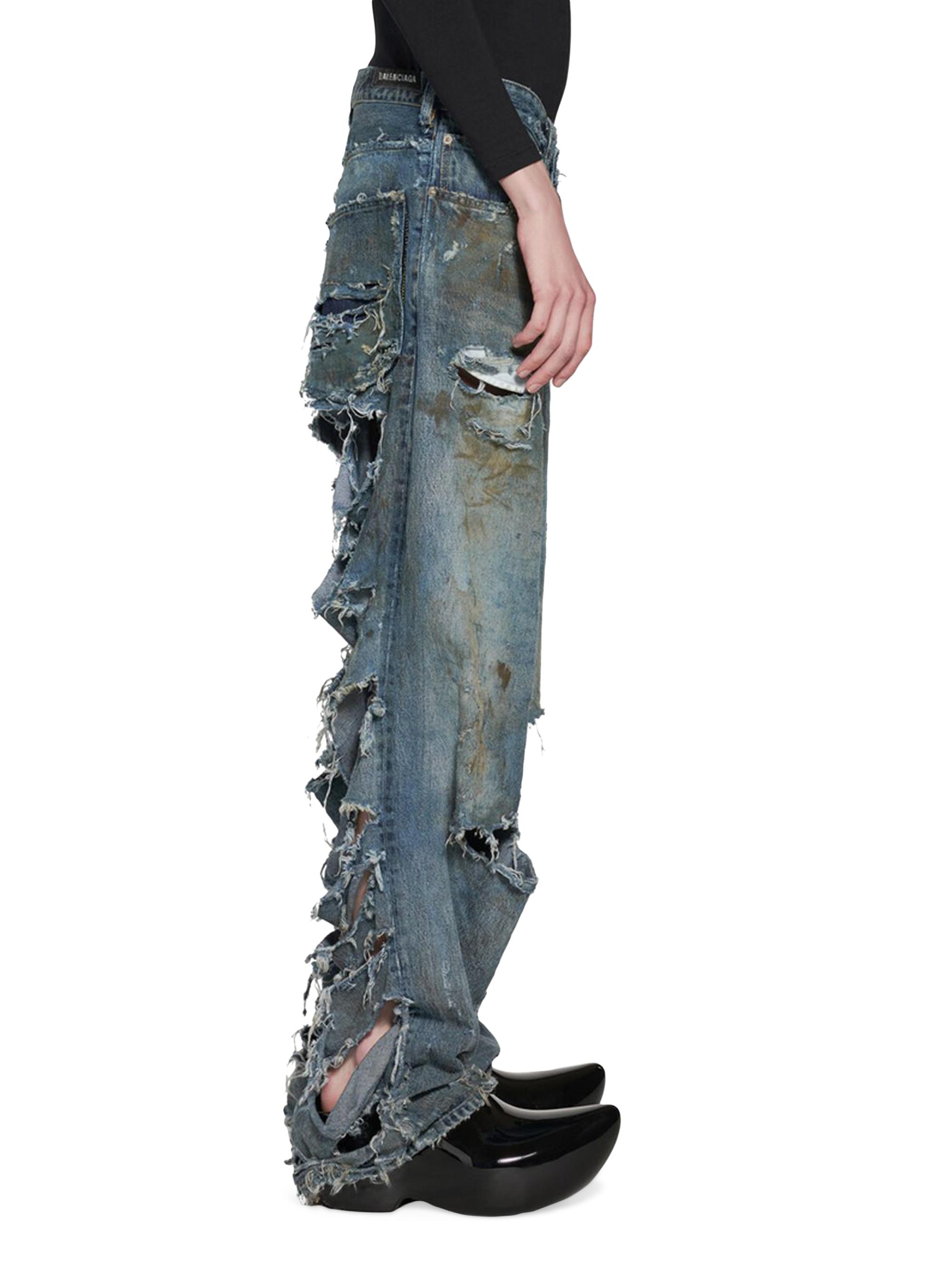 Balenciaga Super Destroyed Baggy Pants | Saks Fifth Avenue