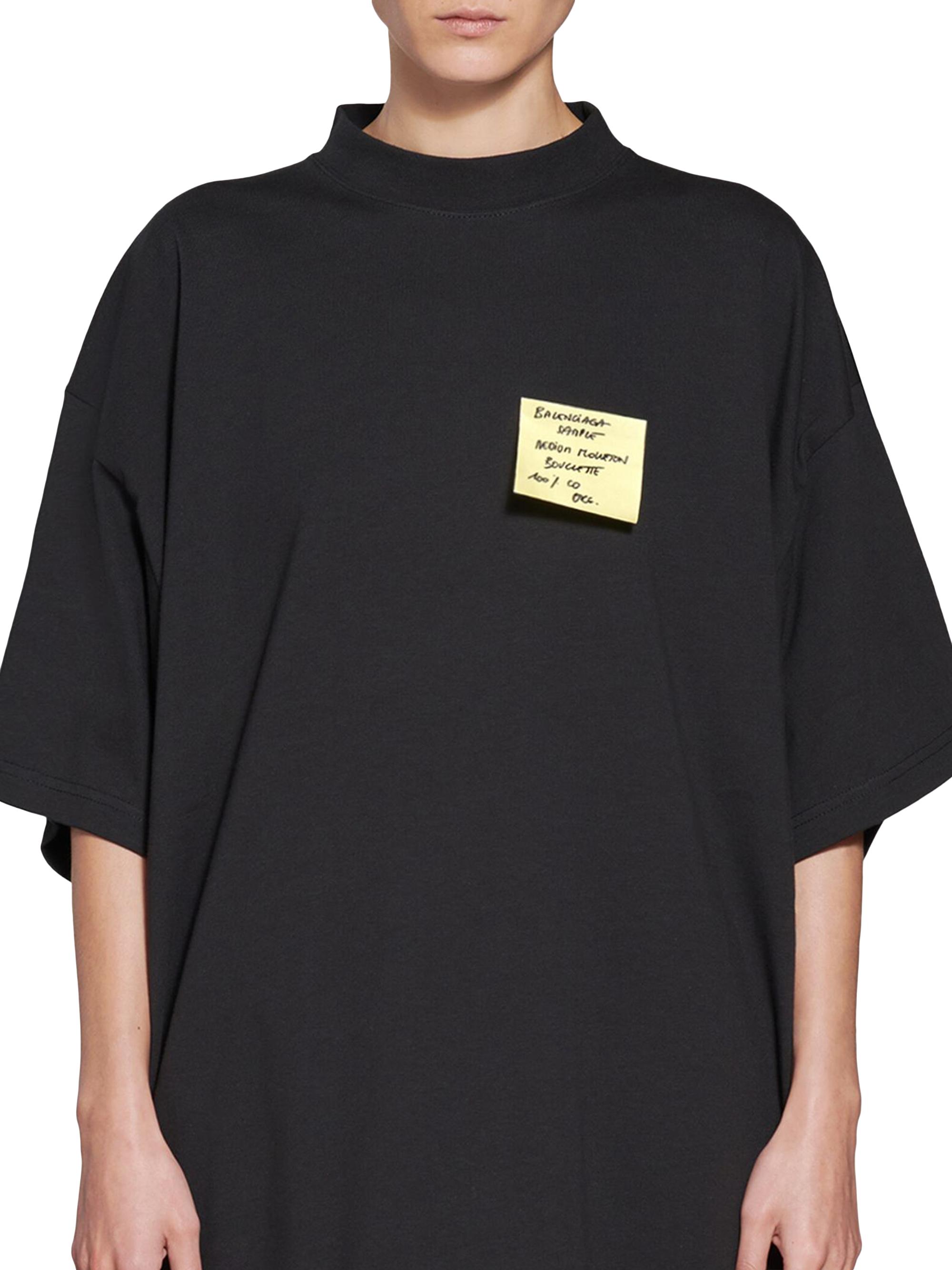 Balenciaga Sticky Note T-Shirt Oversized | Saks Fifth Avenue