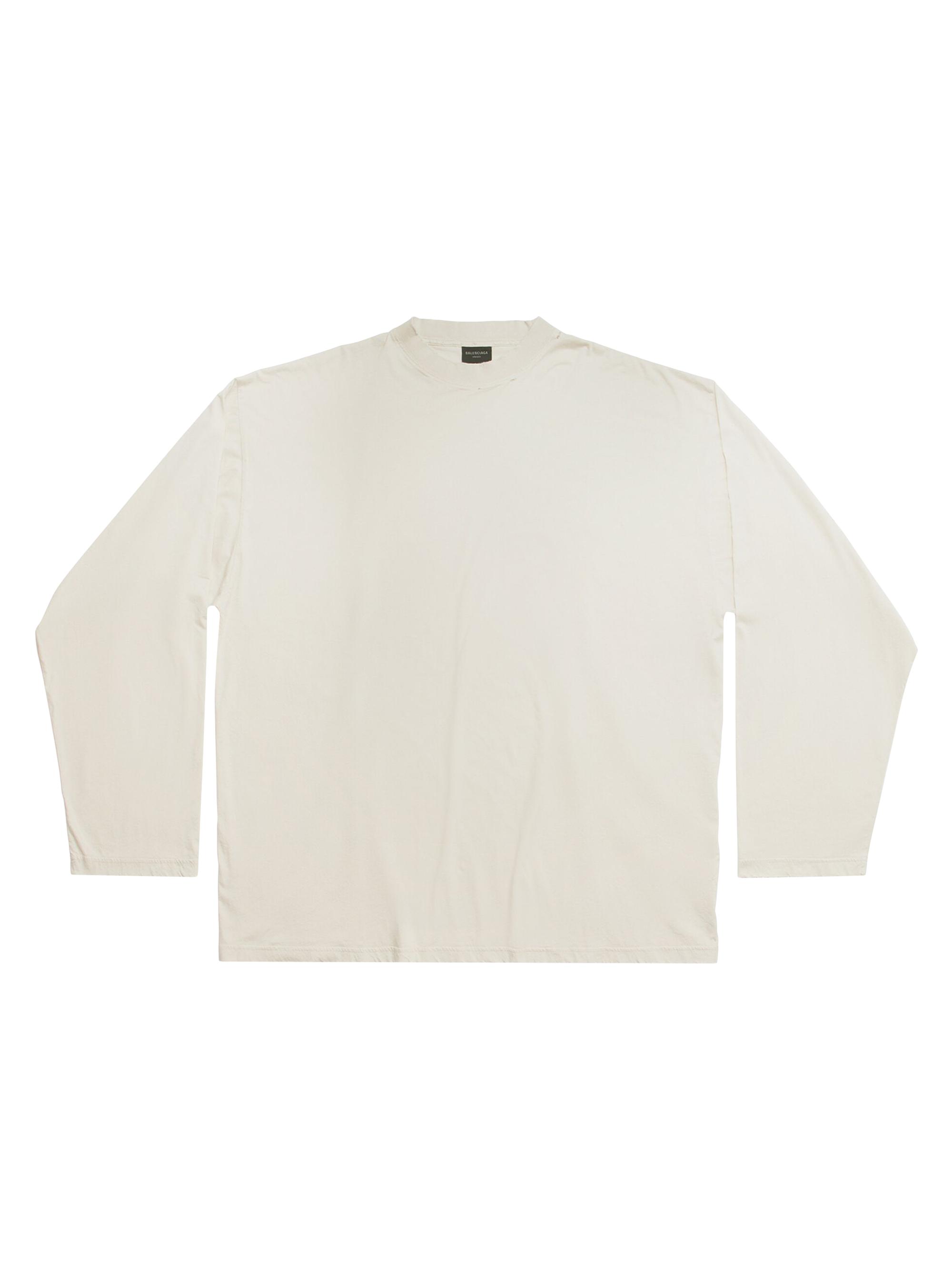 Balenciaga Men's Long Sleeve T-Shirt Oversized - White