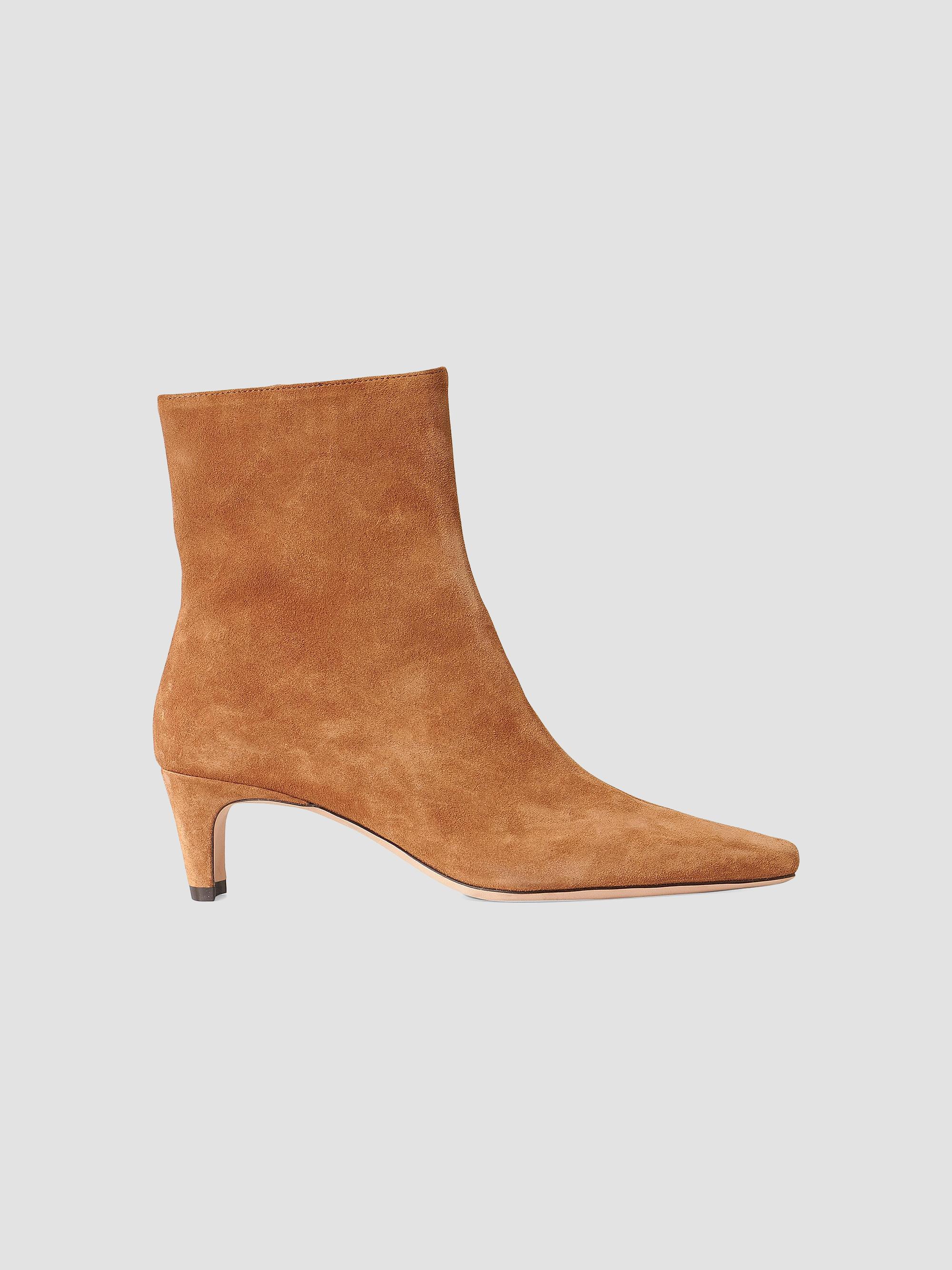 Staud Women's Wally 45MM Suede Ankle Boots - Tan | Thumbnail 4