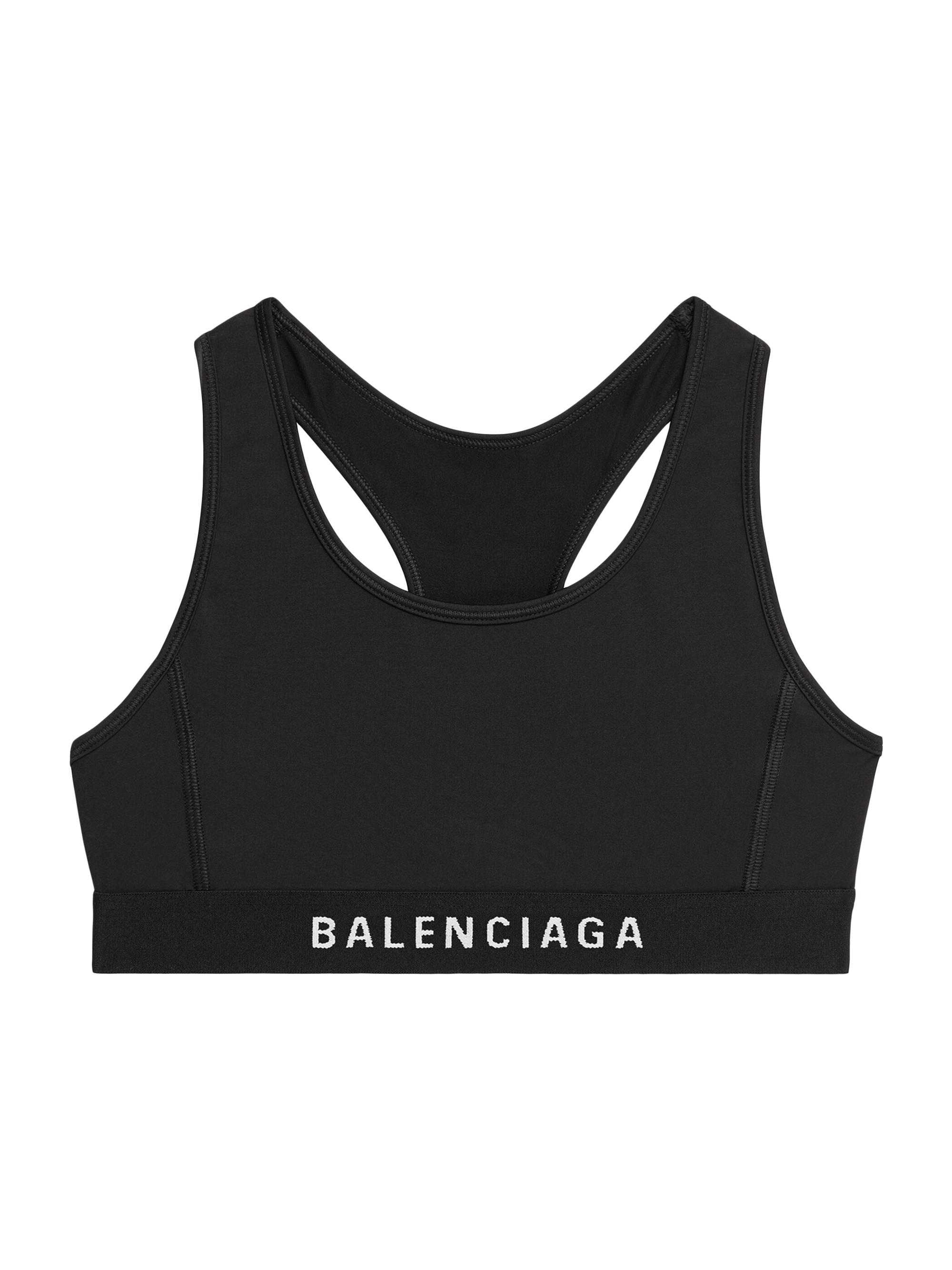 Balenciaga Women's Athletic Sporty Bra - Black