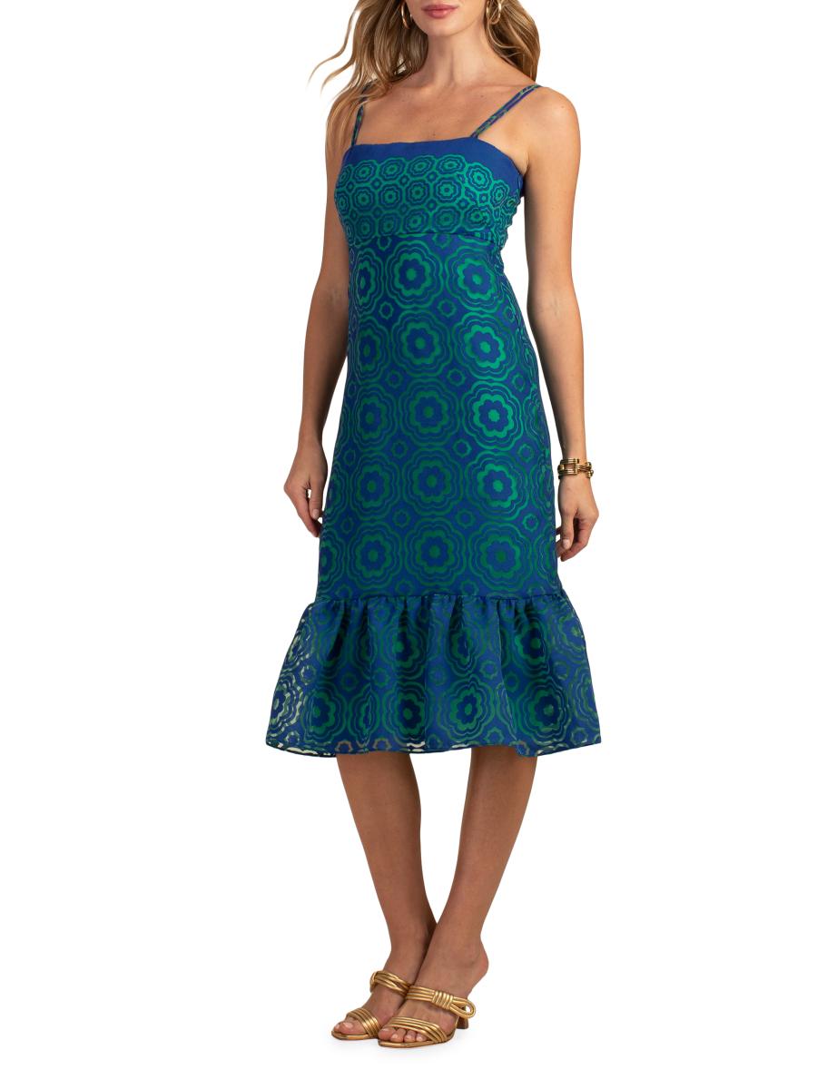 flare knitted dress 3/4 Sleeve Flare Knit Dress