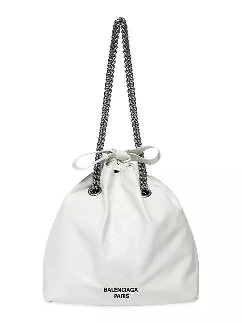 New Chanel Aged Calfskin Drawstring Bucket Sample Bag
