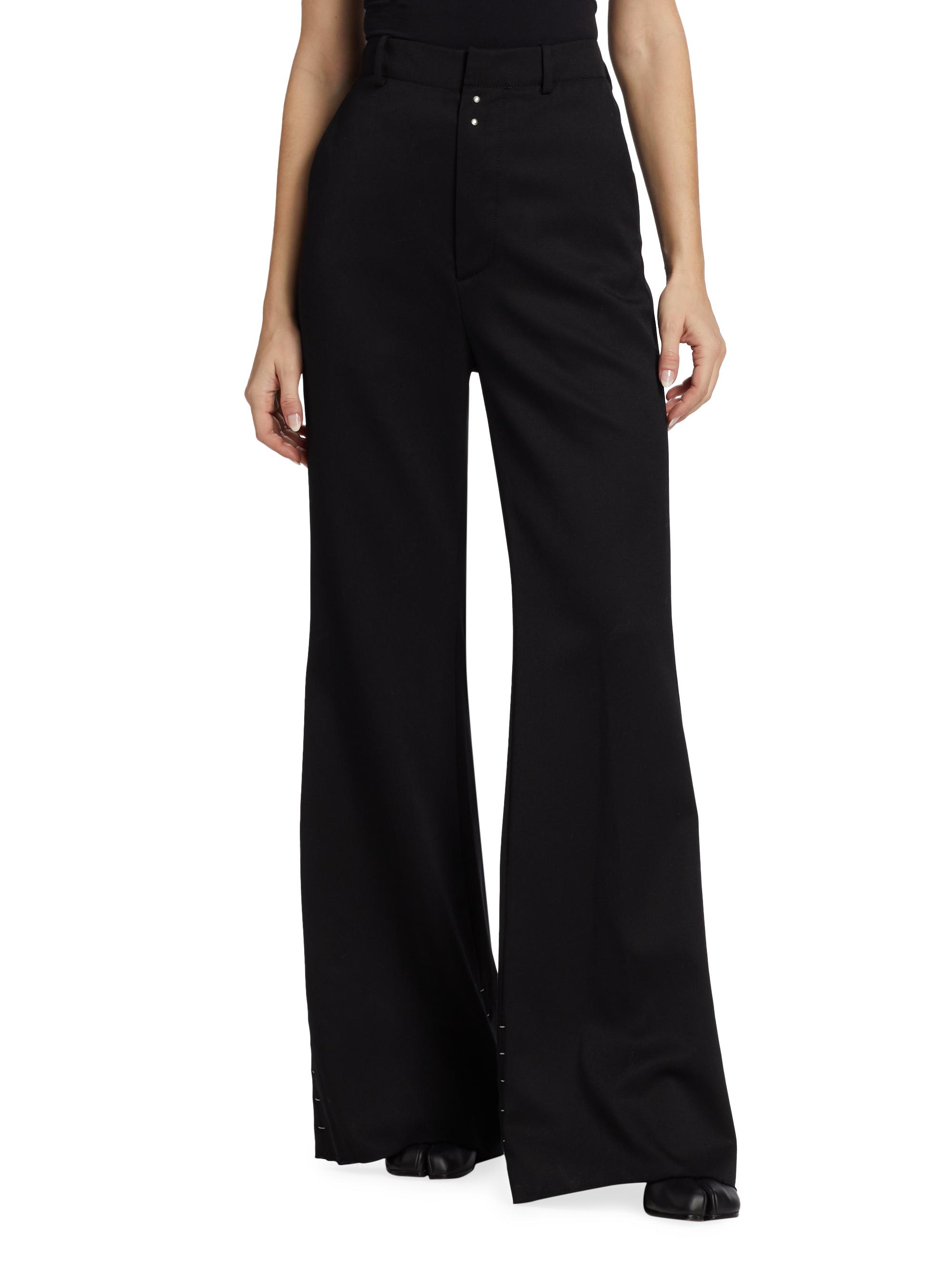 MM6 Maison Margiela High-Rise Flare Pants | Saks Fifth Avenue