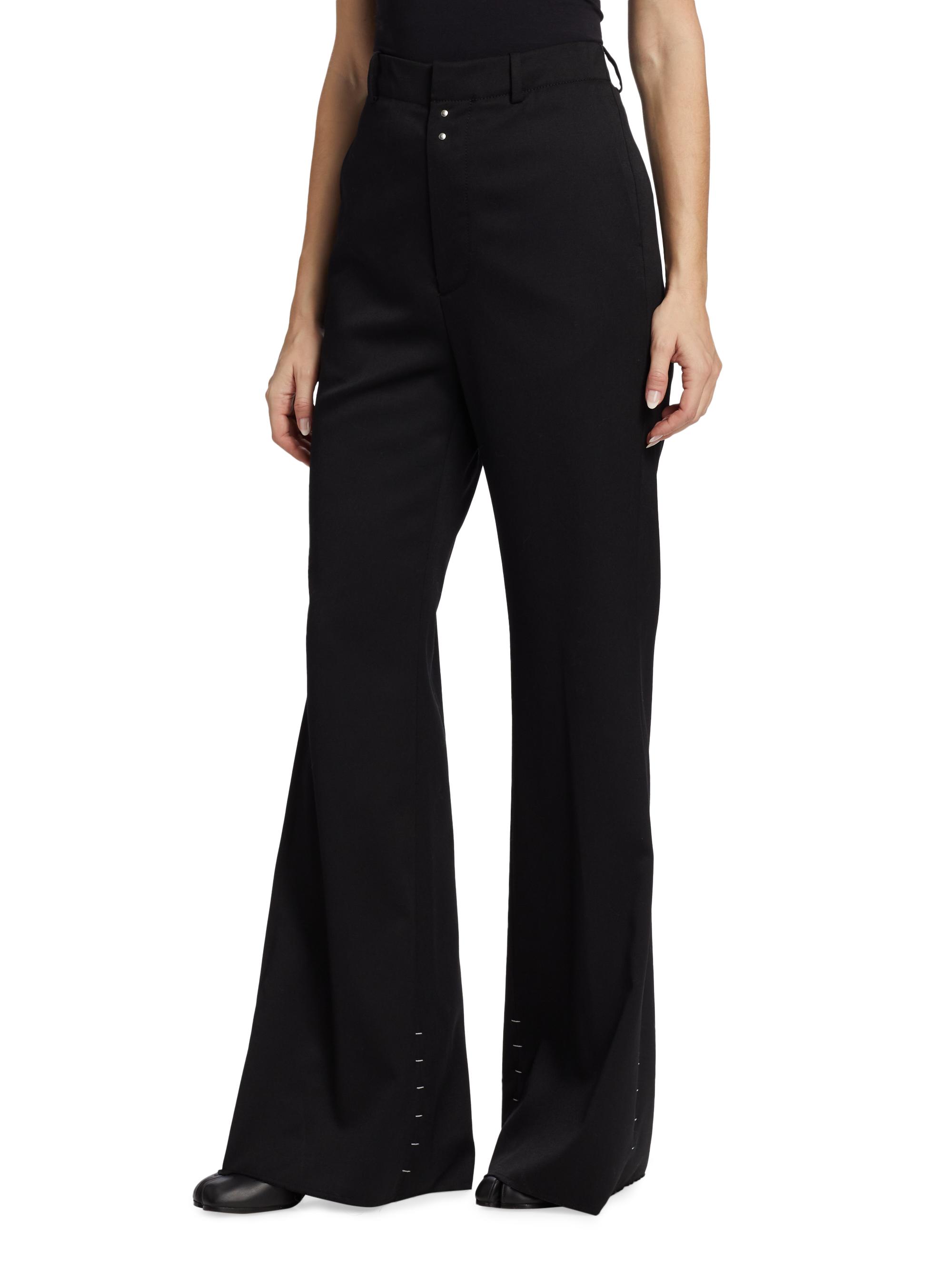 MM6 Maison Margiela High-Rise Flare Pants | Saks Fifth Avenue