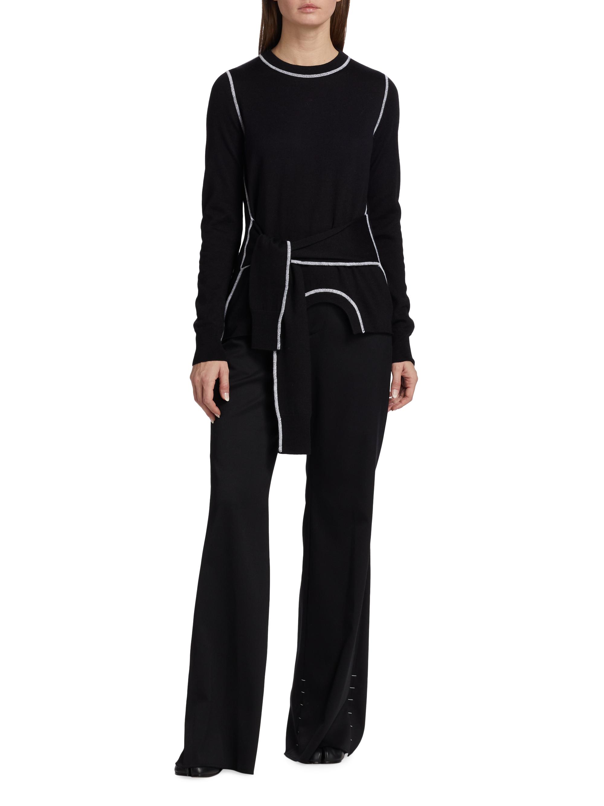 MM6 Maison Margiela High-Rise Flare Pants | Saks Fifth Avenue