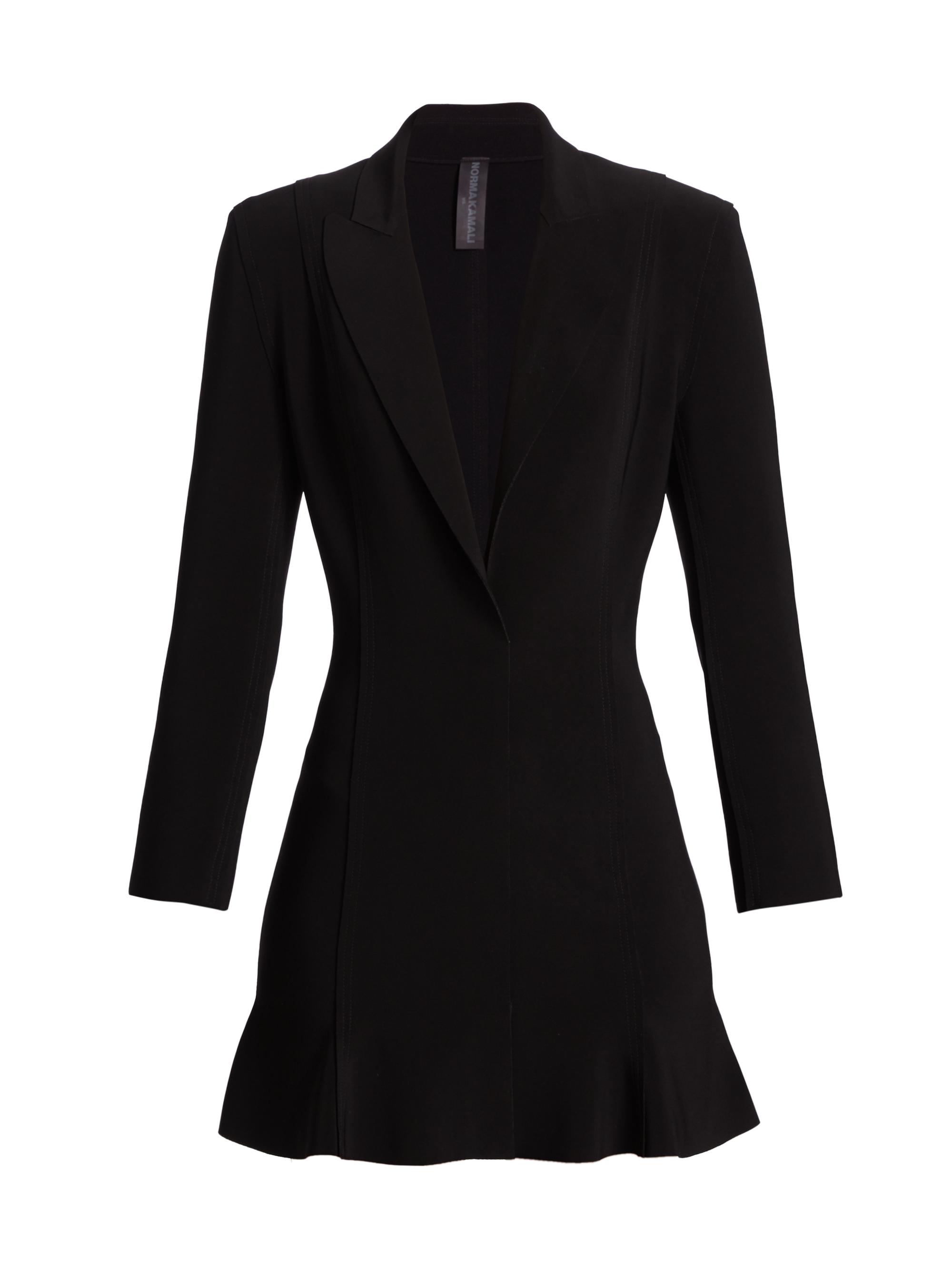 Norma Kamali Women's Blazer Fishtail Minidress - Black