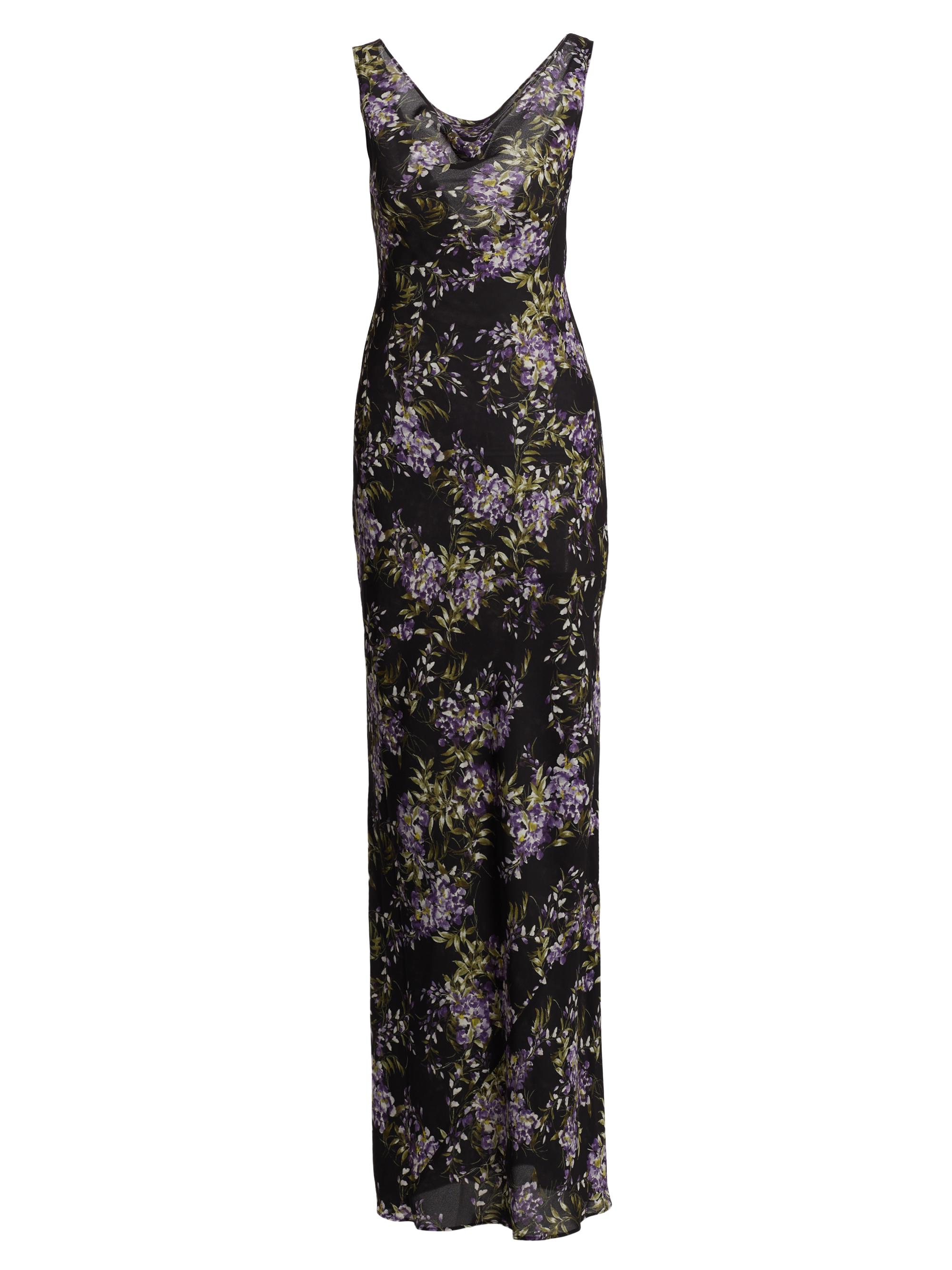 Norma Kamali Women's Floral Cowlneck Maxi Dress - Lavender Floral