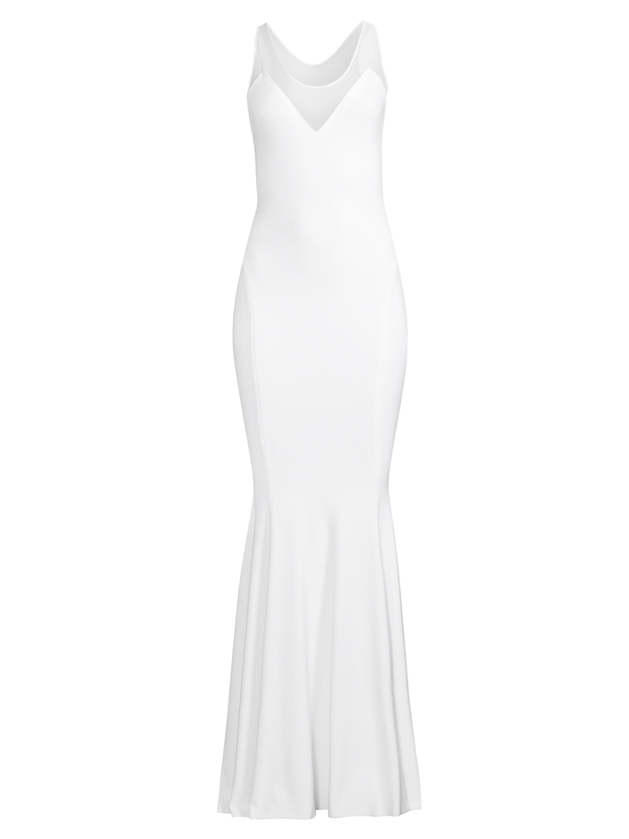 Norma Kamali Women's Racerback Fishtail Gown - Snow White