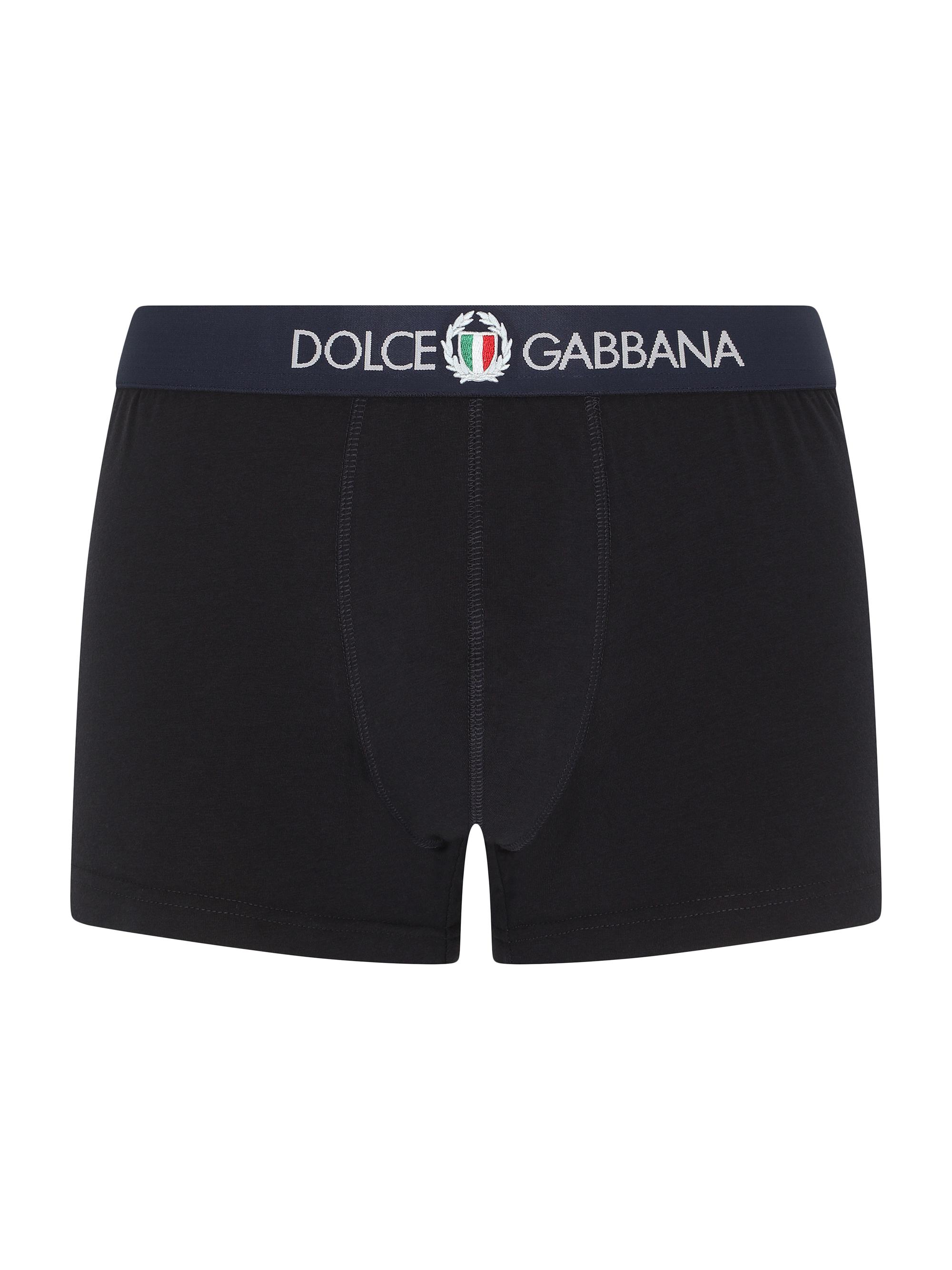 Dolce & Gabbana Men's Logo Cotton Boxer Briefs - Black