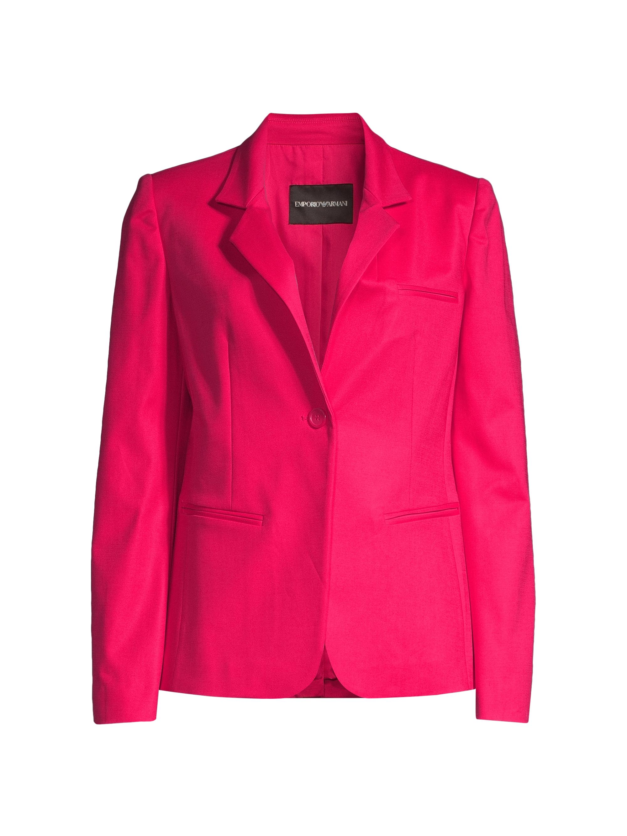 Emporio Armani Women's Single-Breasted Cotton-Blend Jacket - Strawberry