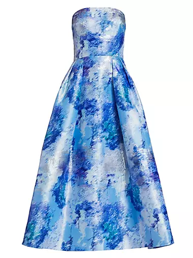 Violet Jacquard Midi-Dress