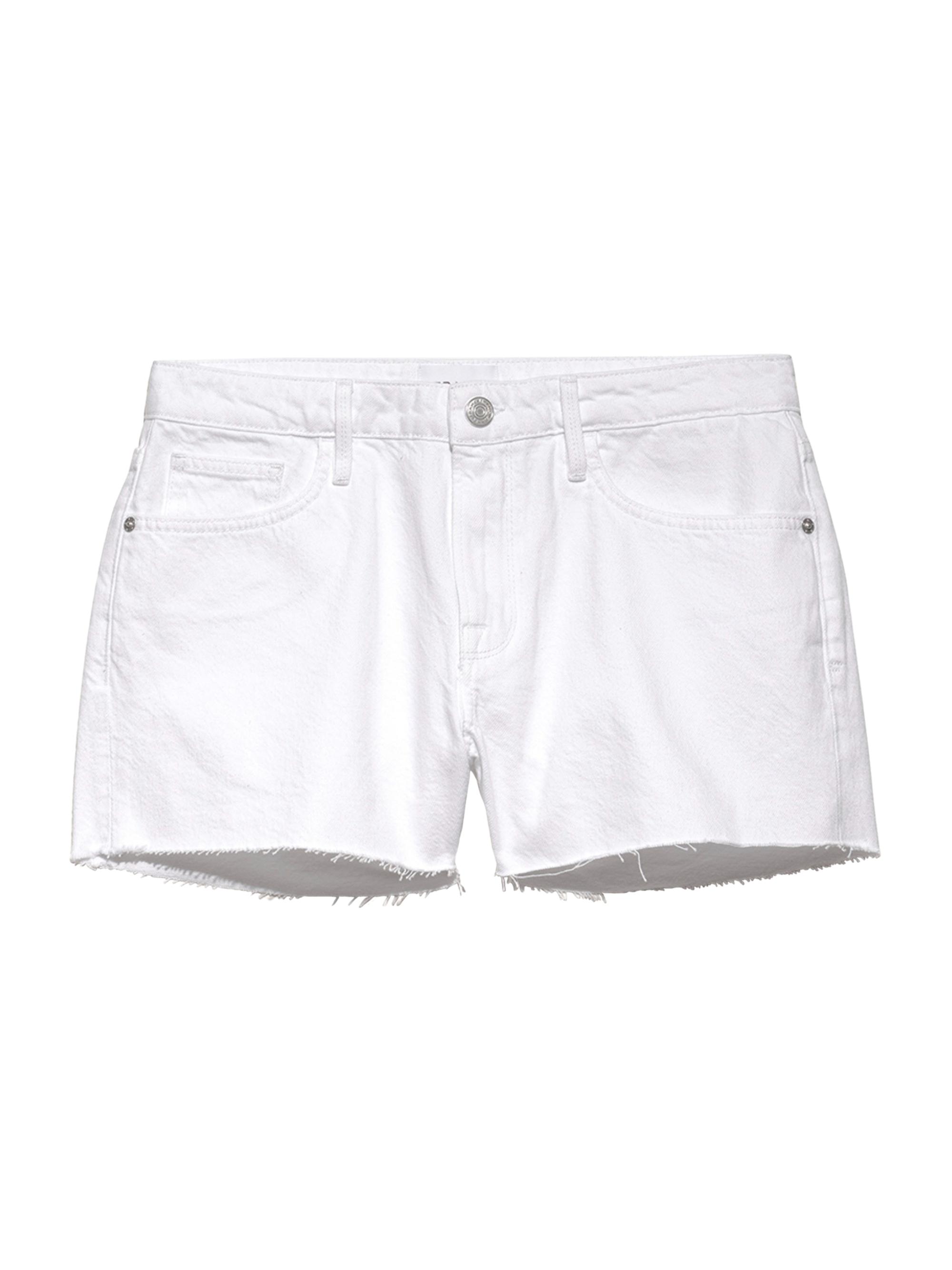 Frame Women's Le Grand Garcon Denim Shorts - Blanc