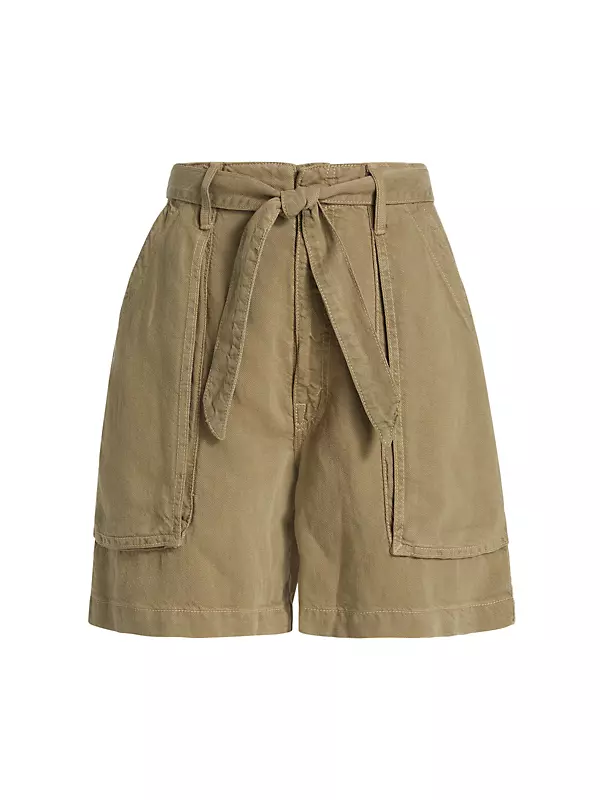 Paperbag shorts with belt - Woman