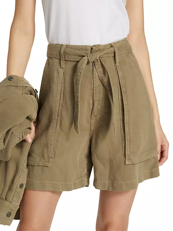 Women's Desert Paperbag Shorts in Oat Bran
