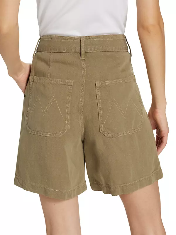 Daily Adventures Beige Paperbag Waist Shorts