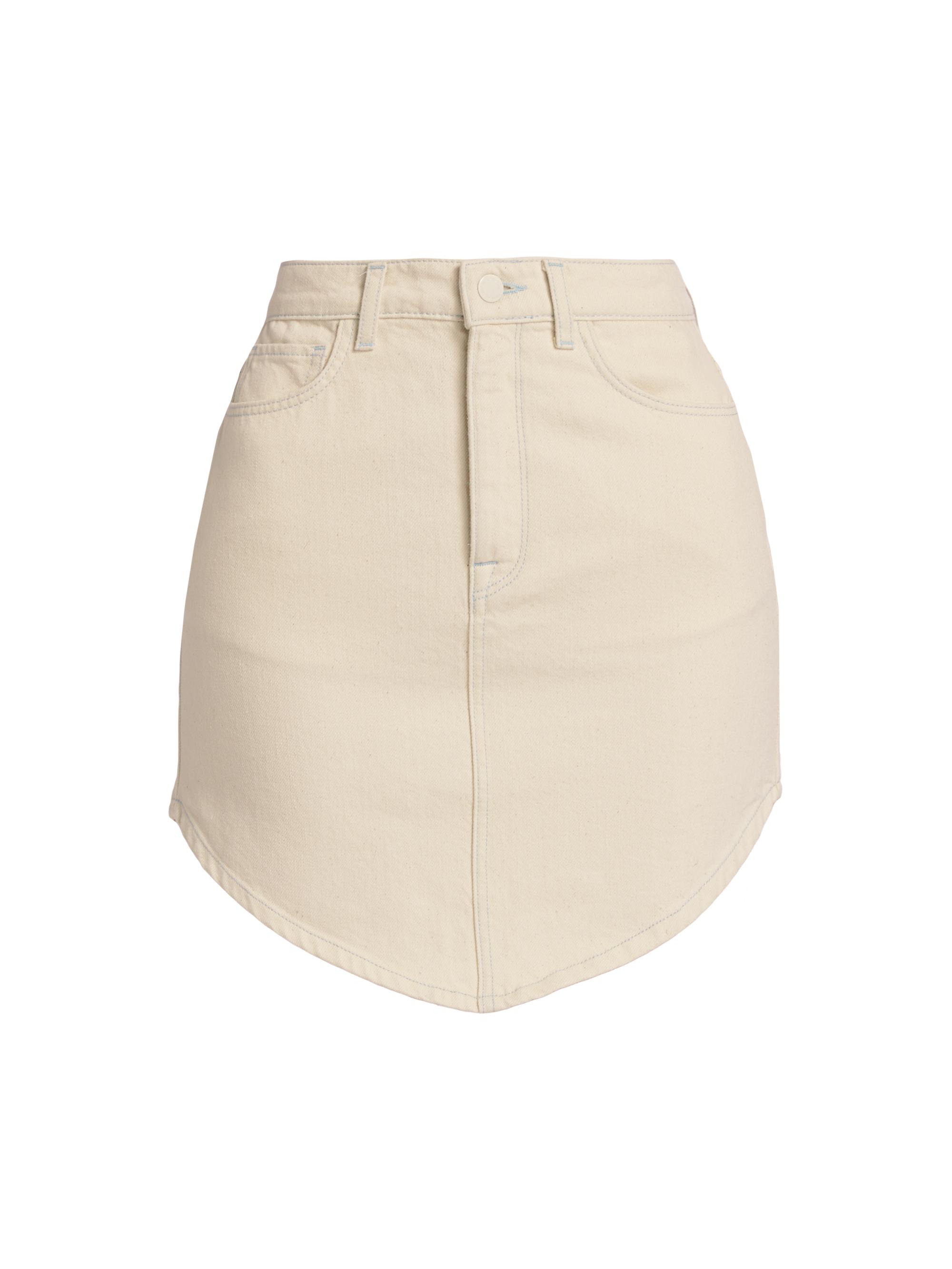 Triarchy Women's Ms. Hart Denim Miniskirt - Off White