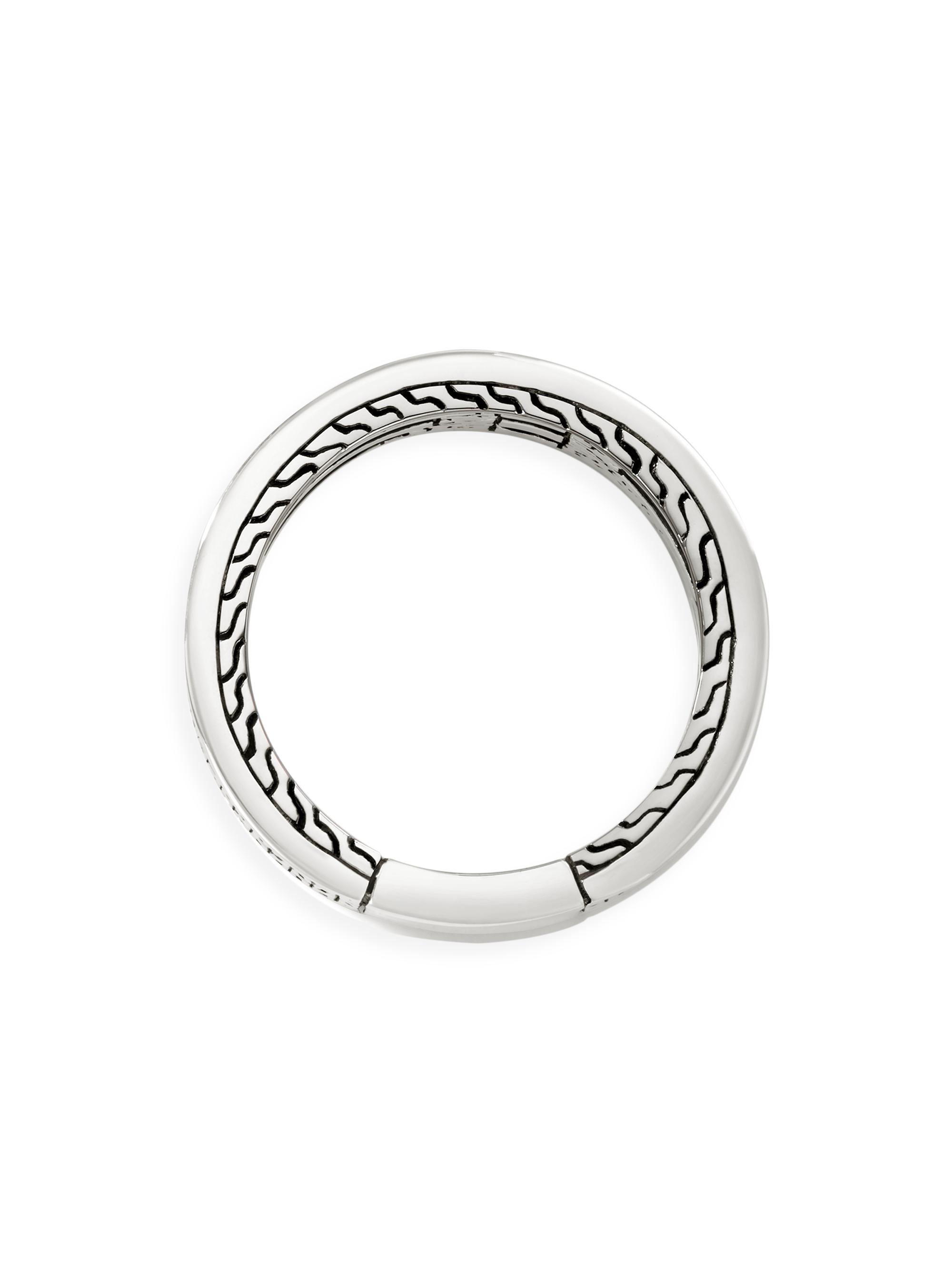 Thailand Carved Chain Inlay Band Ring