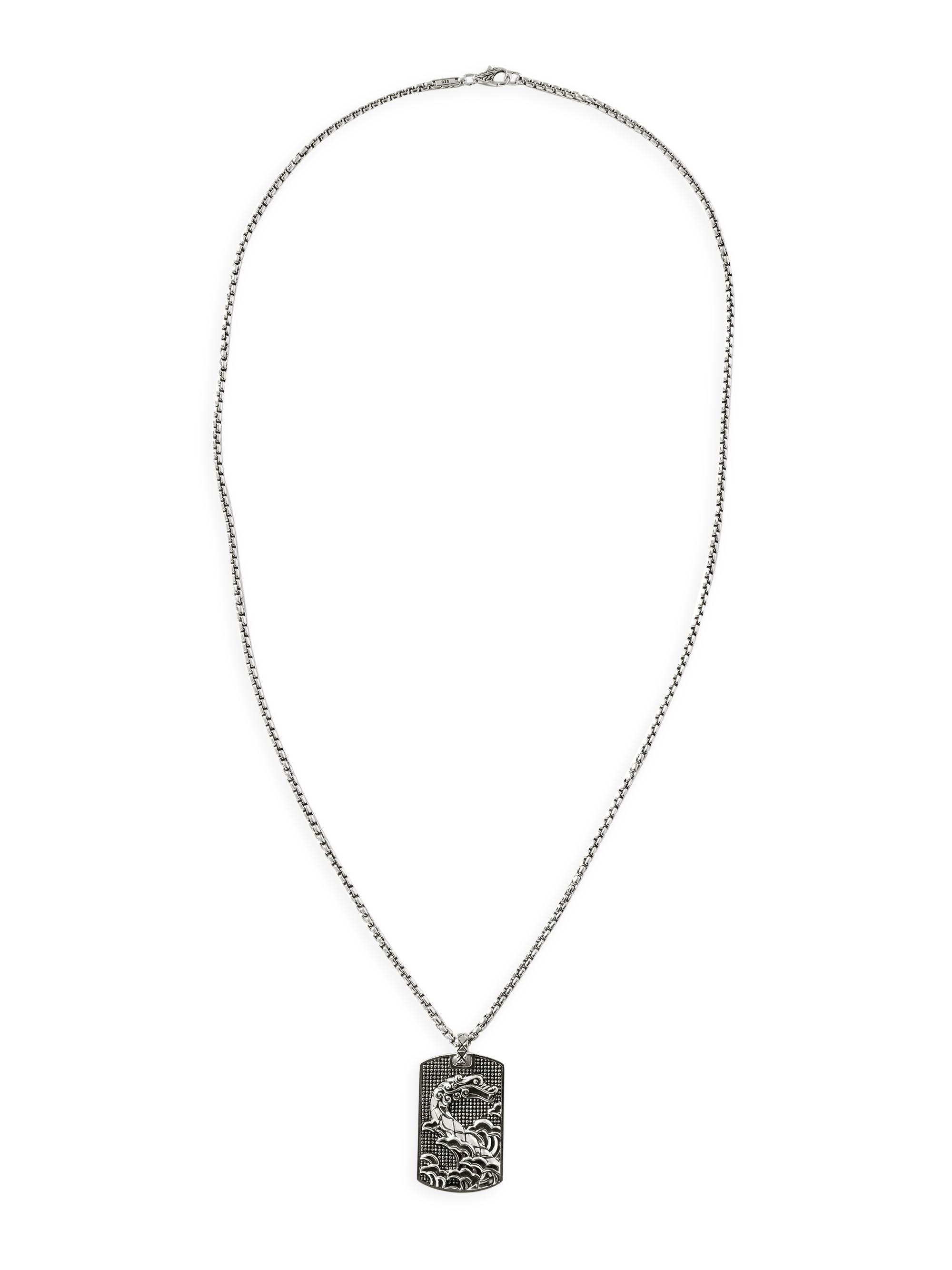 John Hardy Men's Indoneisa Legends Naga Dog Tag Necklace - Silver