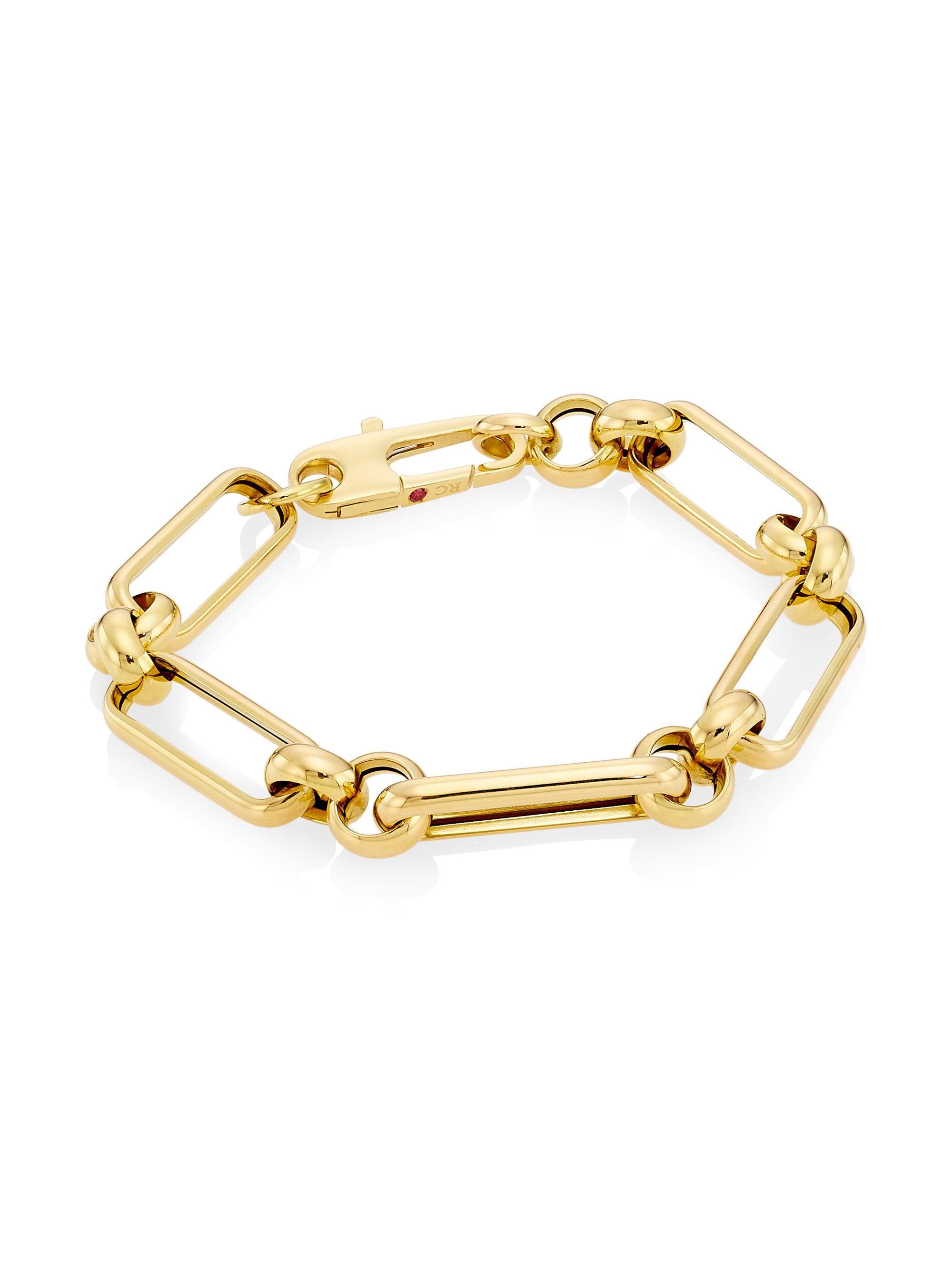 Roberto Coin Women's 18K Yellow Gold Mixed Paper Clip Chain Bracelet - Gold